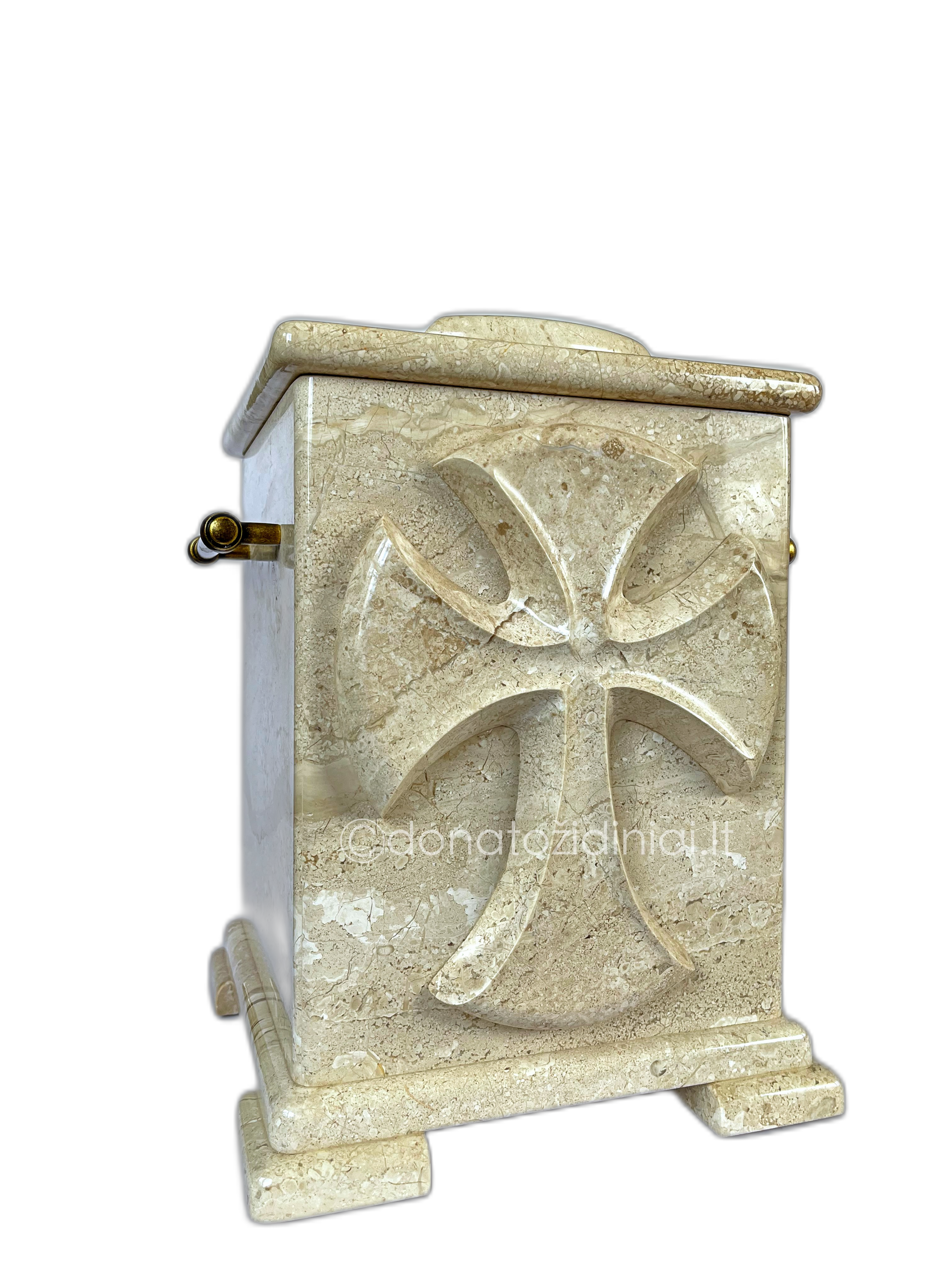 Marmurinė urna Šviesiai pilka/kreminė