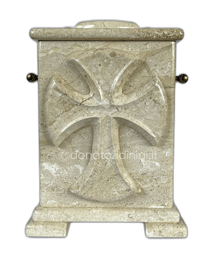 Marmurinė urna Šviesiai pilka/kreminė