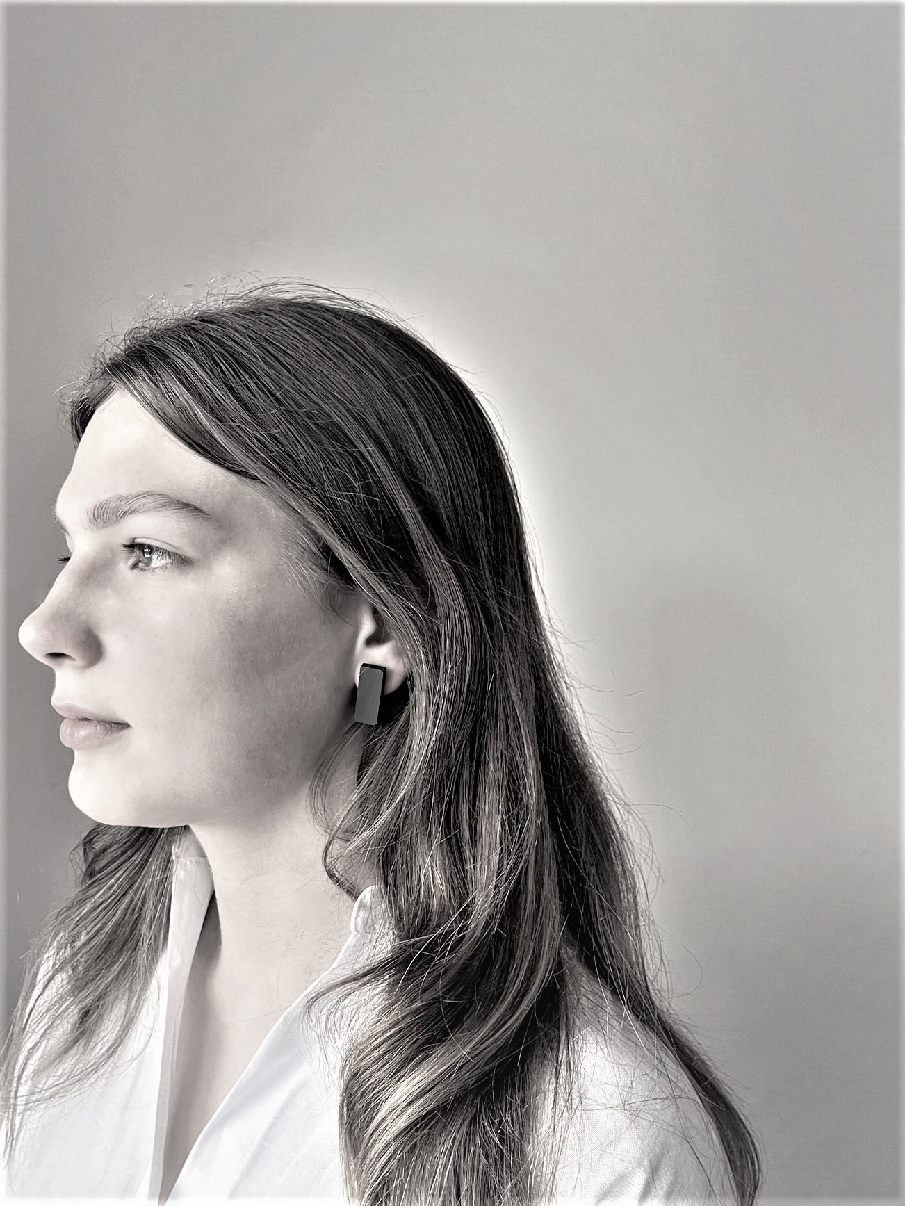 Auskarai DALIS TAVĘS, pilki atspalviai/ Earrings PART OF YOU, grey tones