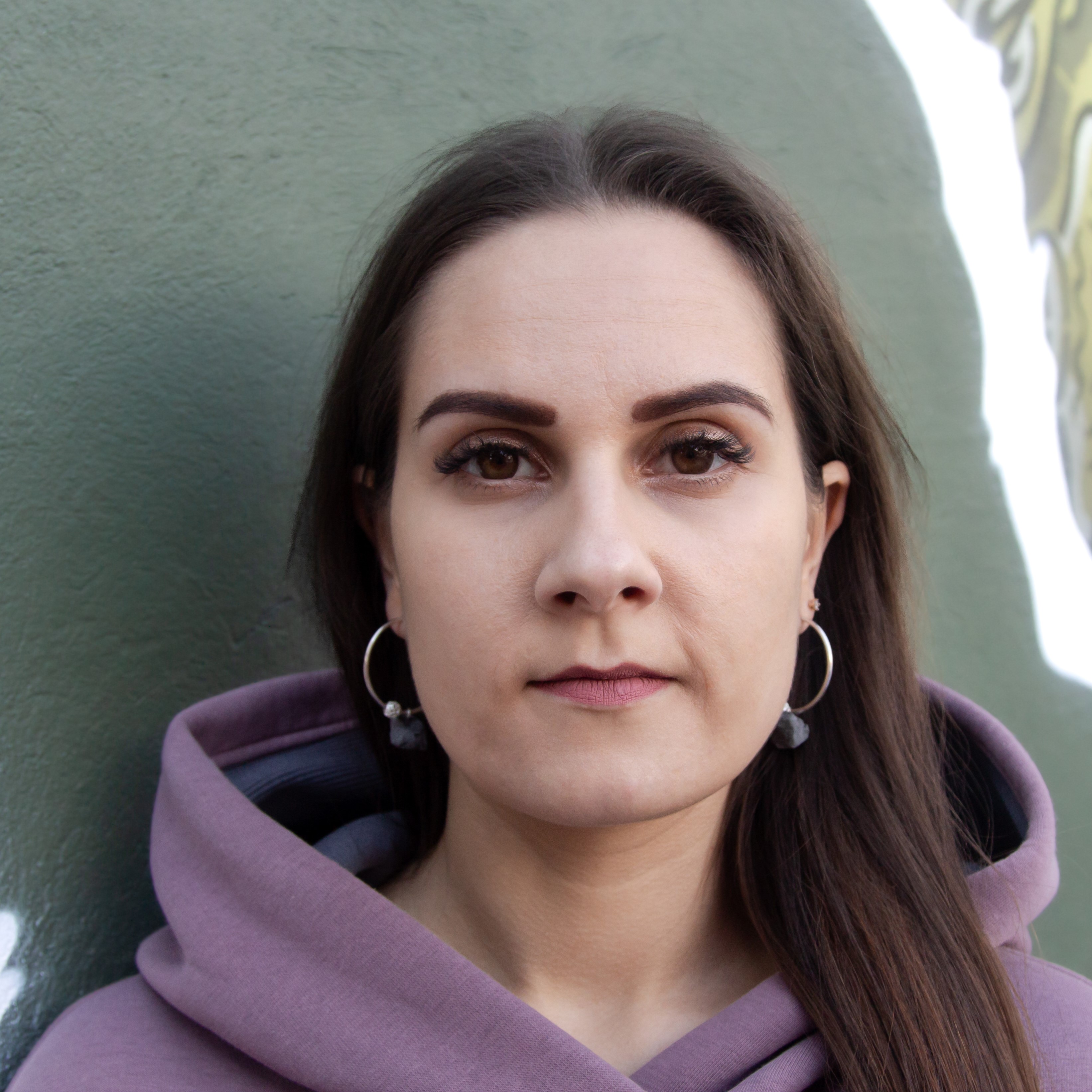 Auskarai APVALUS AKMUO / Earrings ROUND STONE