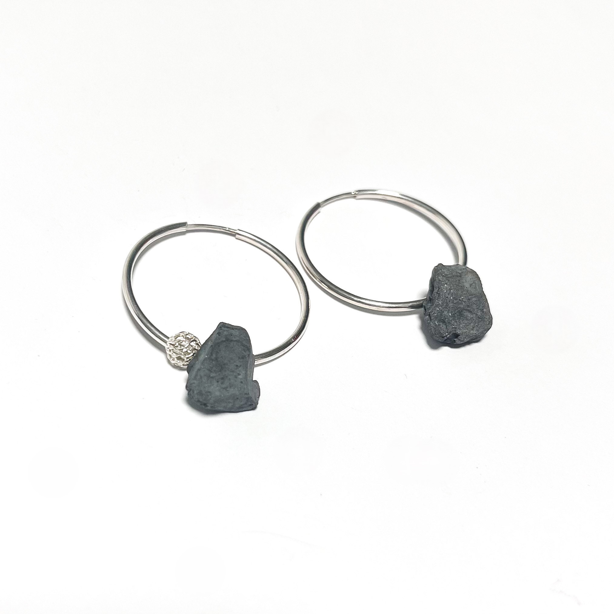 Auskarai APVALUS AKMUO / Earrings ROUND STONE