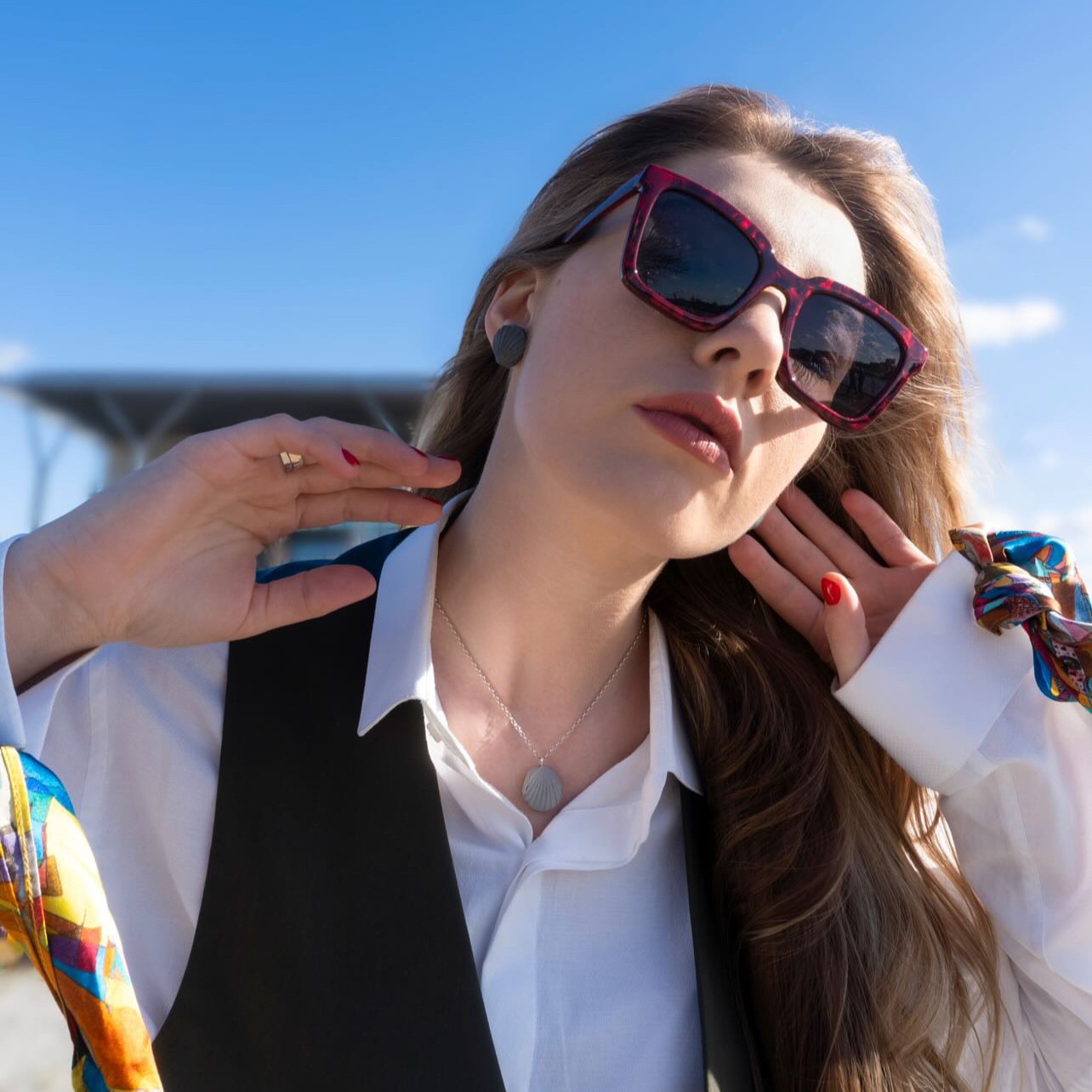 Pakabukas PILKA KRIAUKLĖ / Pendant GREY SEASHELL