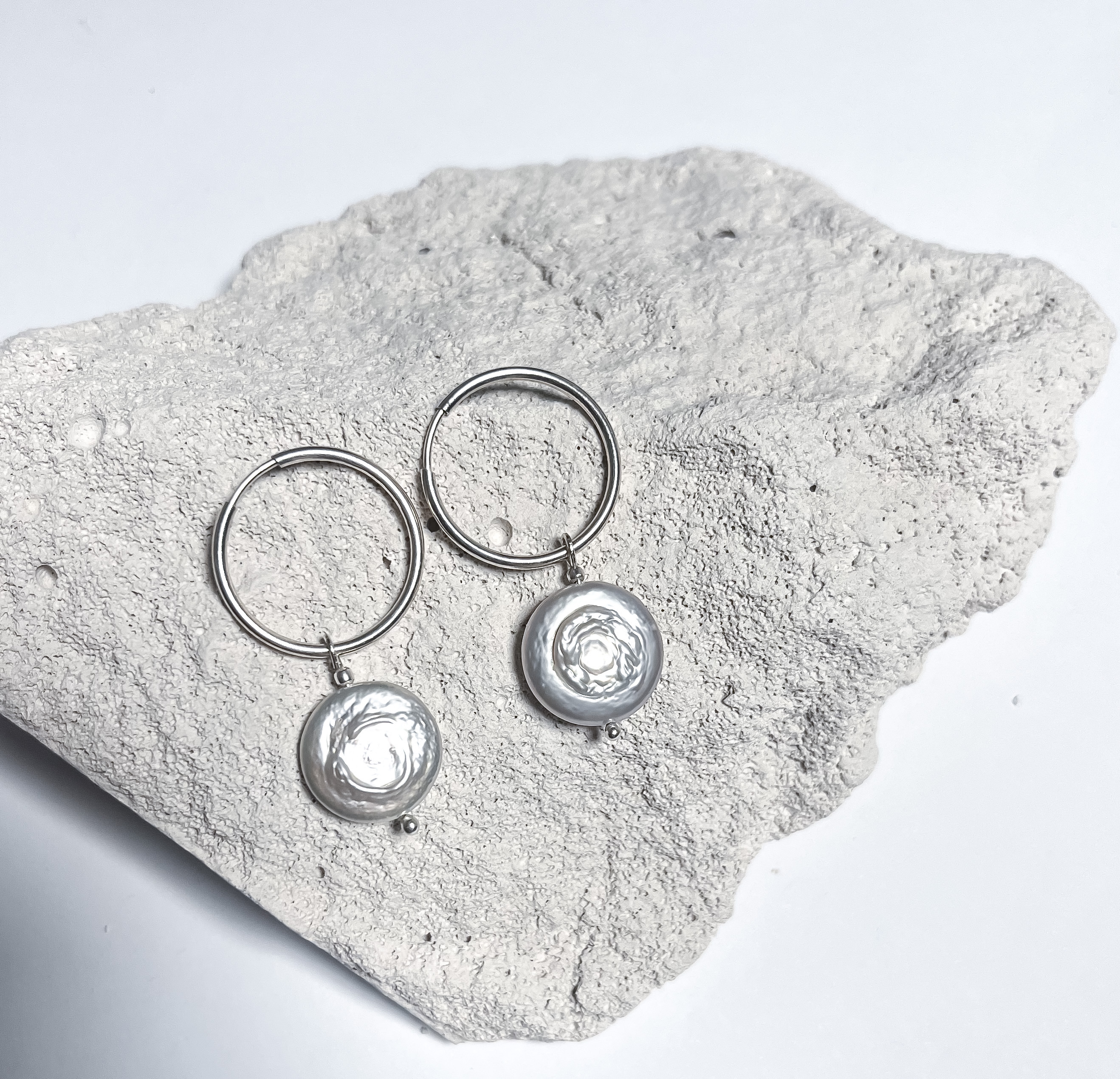 Auskarai APVALI ROŽĖ / Earrings ROUND ROSE