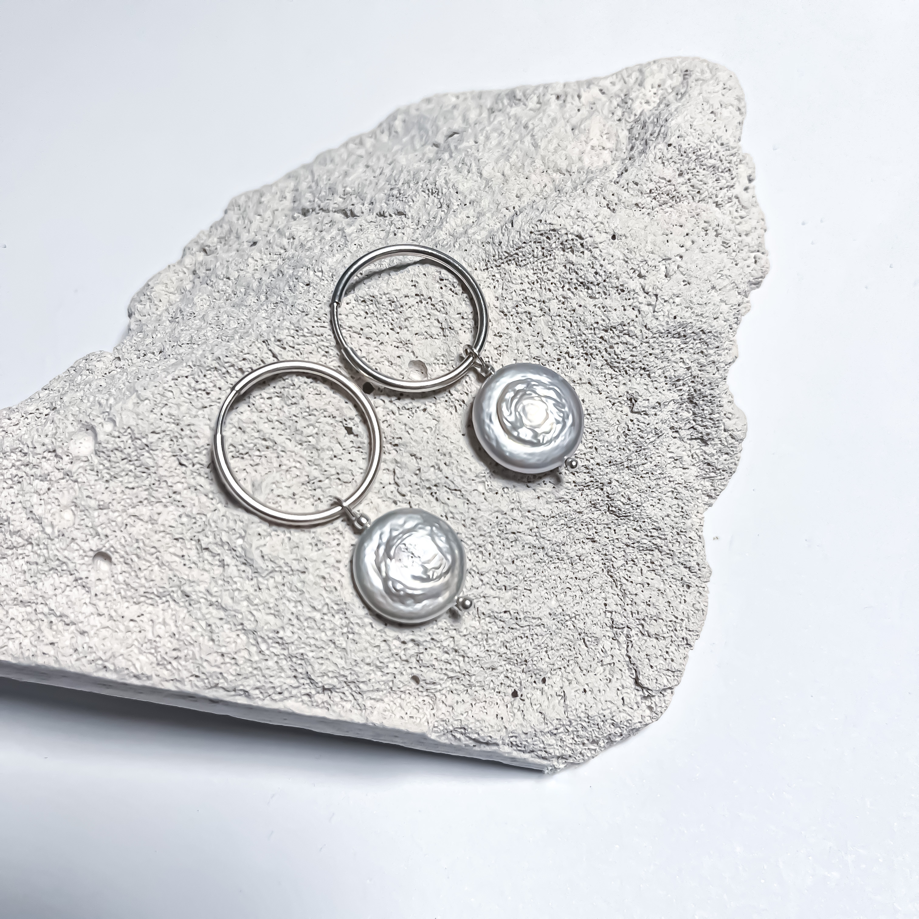 Auskarai APVALI ROŽĖ / Earrings ROUND ROSE