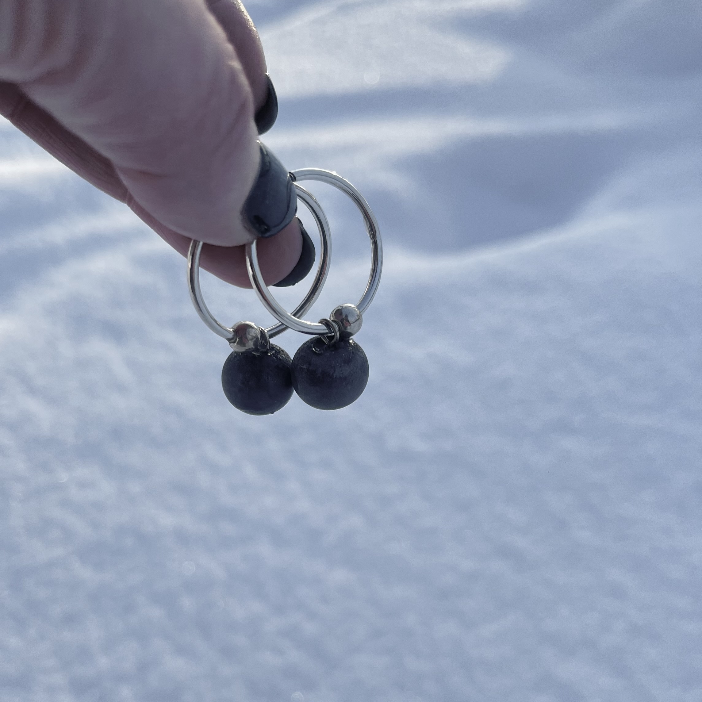 Auskarai APVALIOS PLANETOS / Earrings ROUND PLANETS