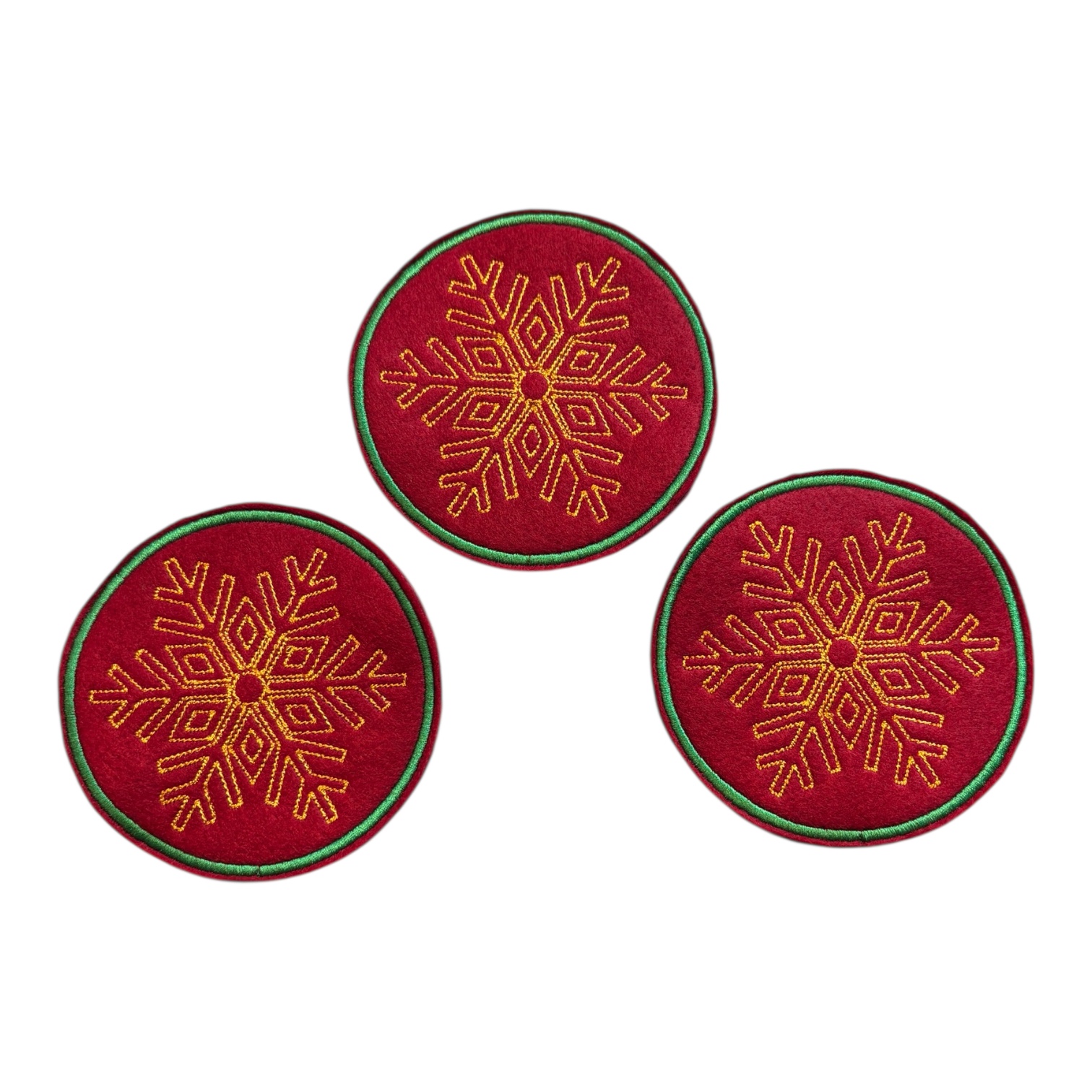 Kalėdinių puodelio padėkliukų komplektas