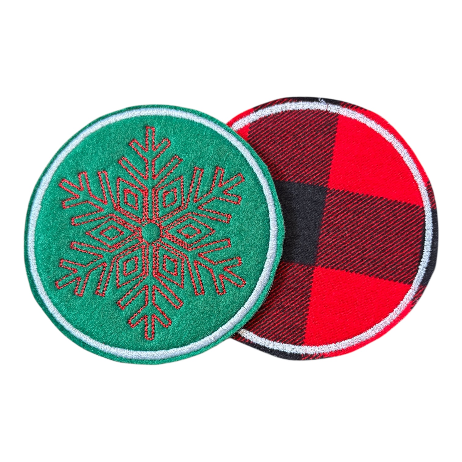 Kalėdinių puodelio padėkliukų komplektas