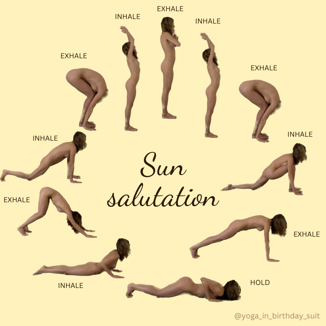 Nuogas Saulės pasveikinimas (jogos pamoka)