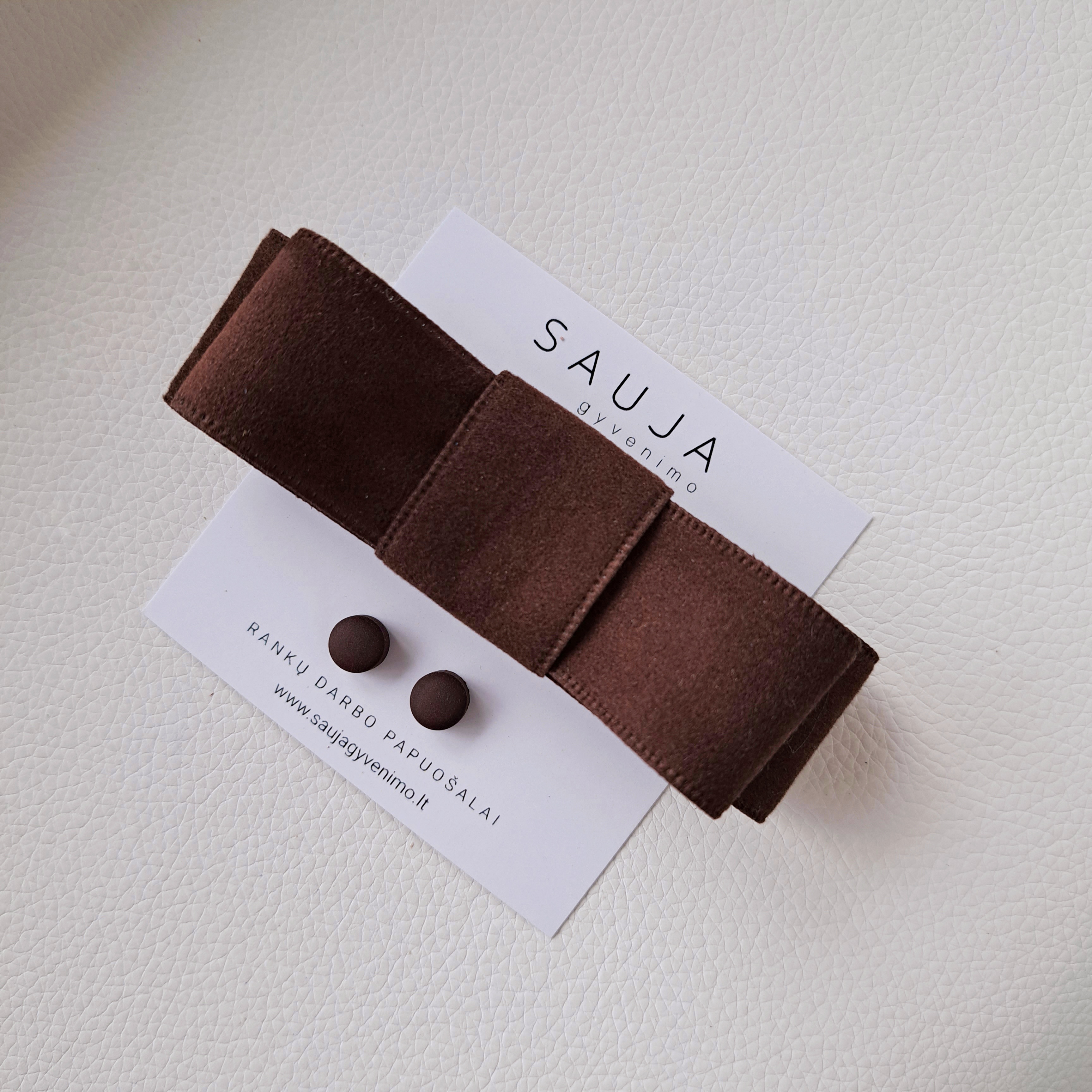 Rudas velvet segtukas kaspinas 8 cm