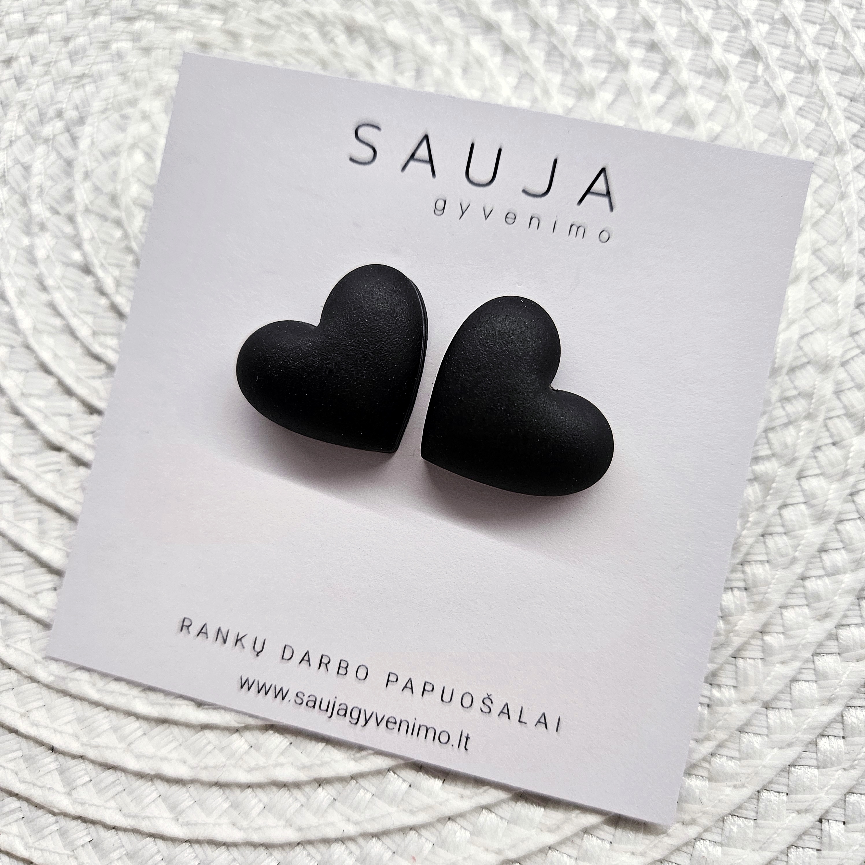 'Puf Heart' auskarai 