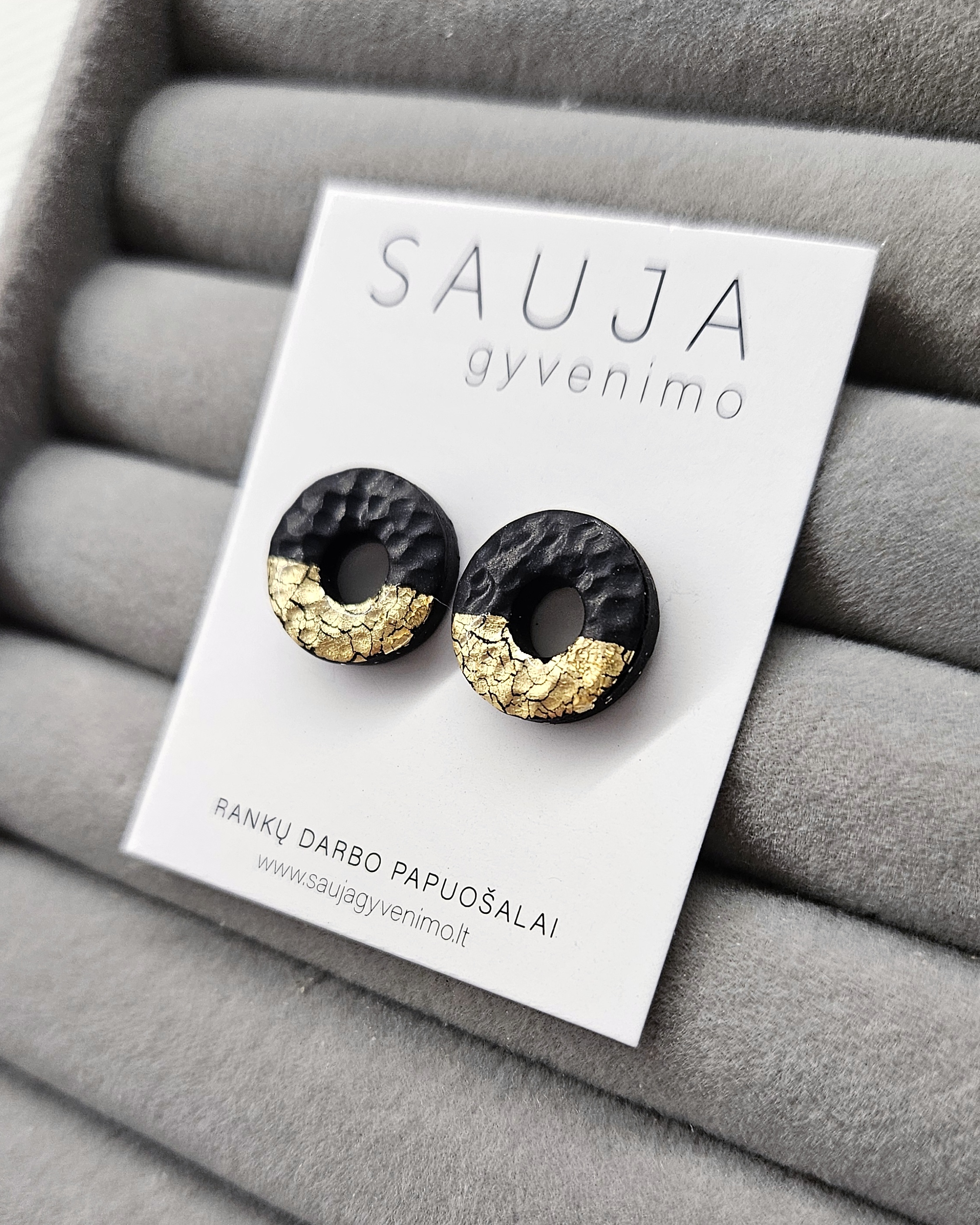 'Golden donuts' auskarai 