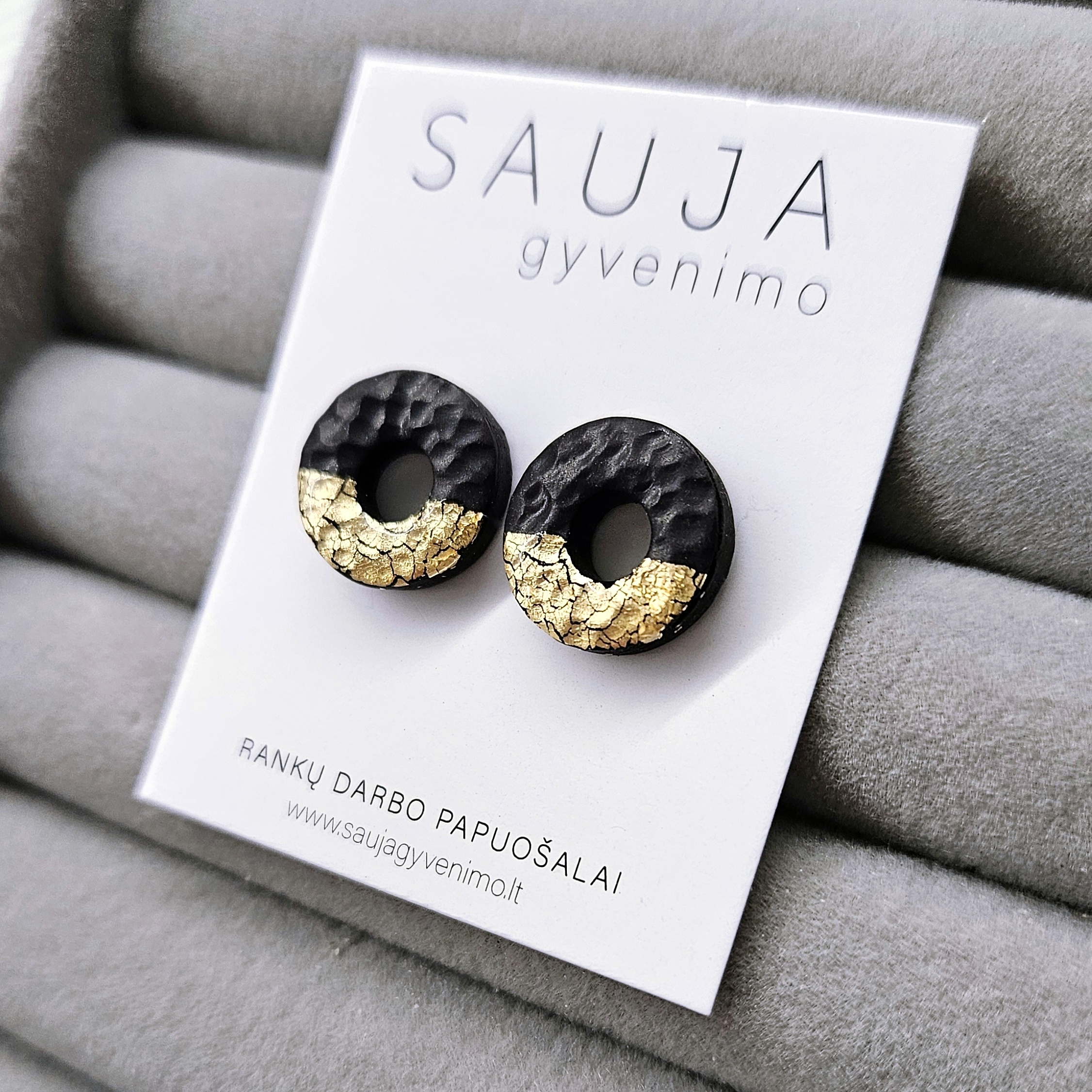'Golden donuts' auskarai 