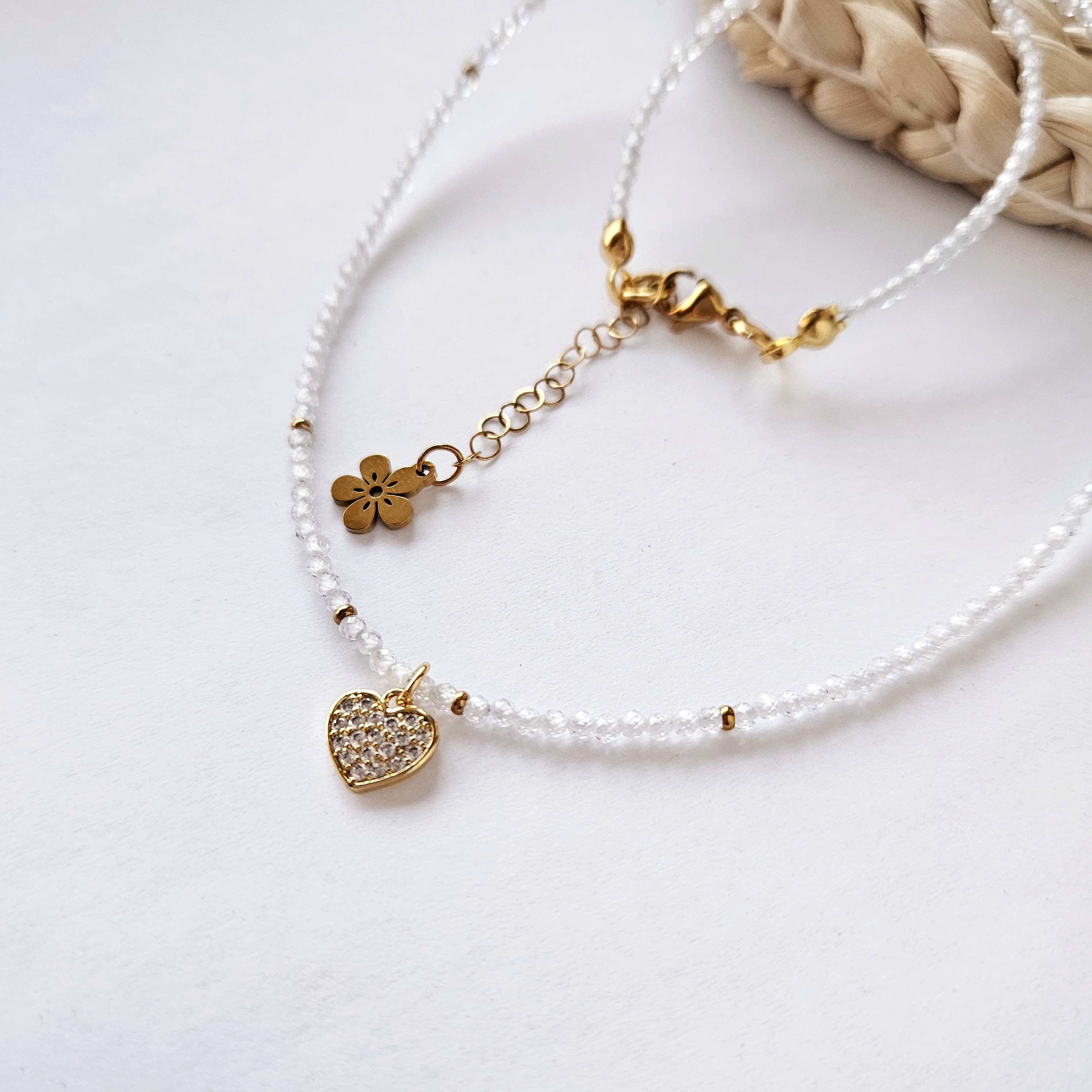 'Cristal heart' kaklo vėrinys 