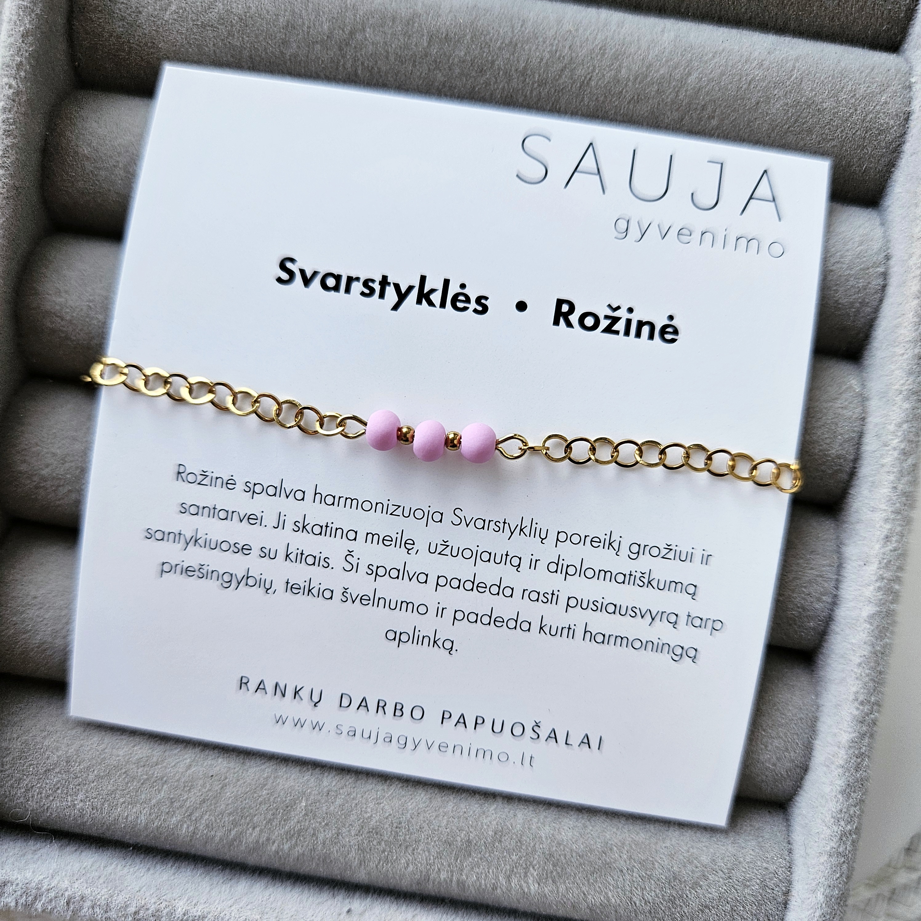 Svarstyklės bubble apyrankė