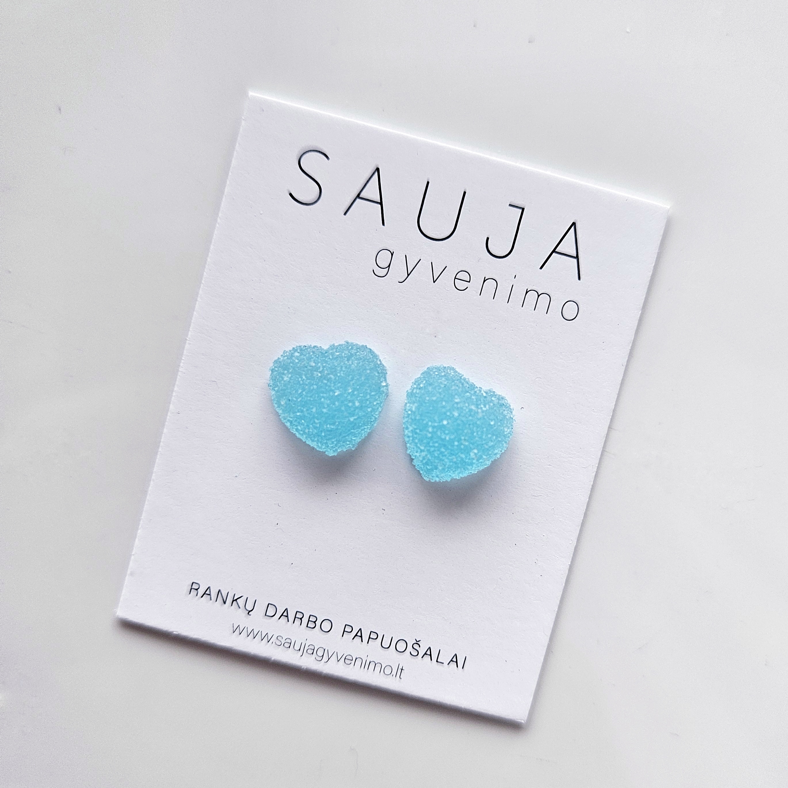 'Gummy heart' auskarai