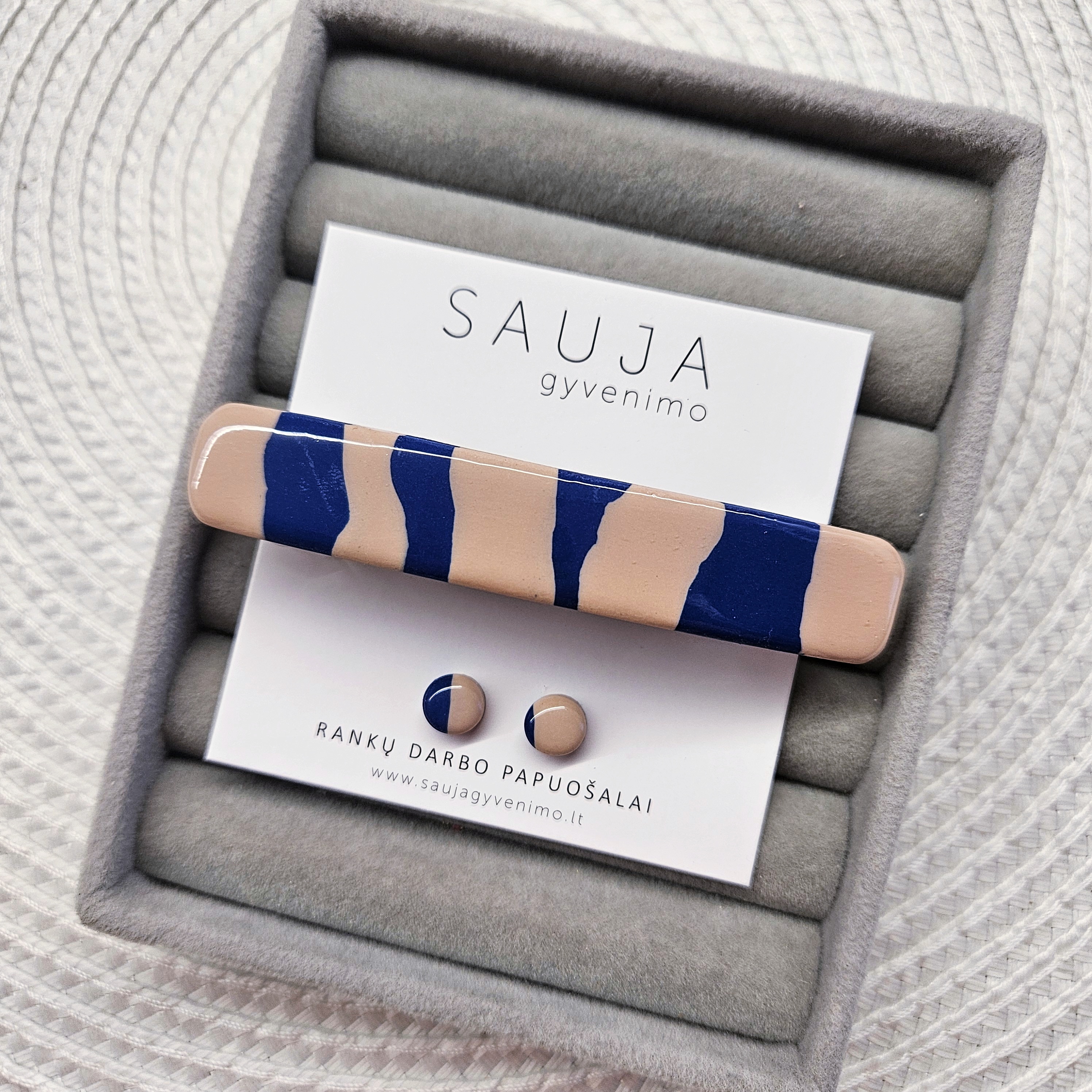 'Crema/blue' segtukas 8 cm