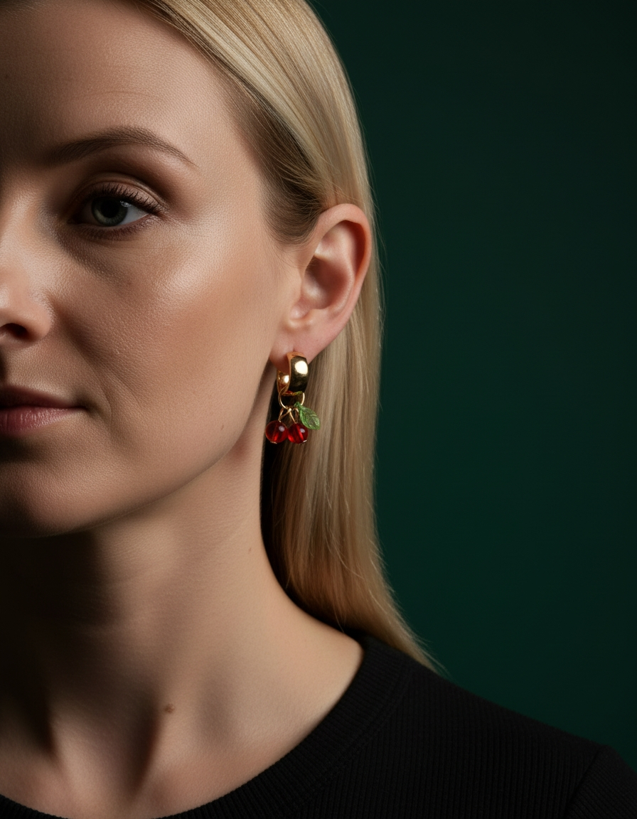 'Cherry' auskarų pakabukai