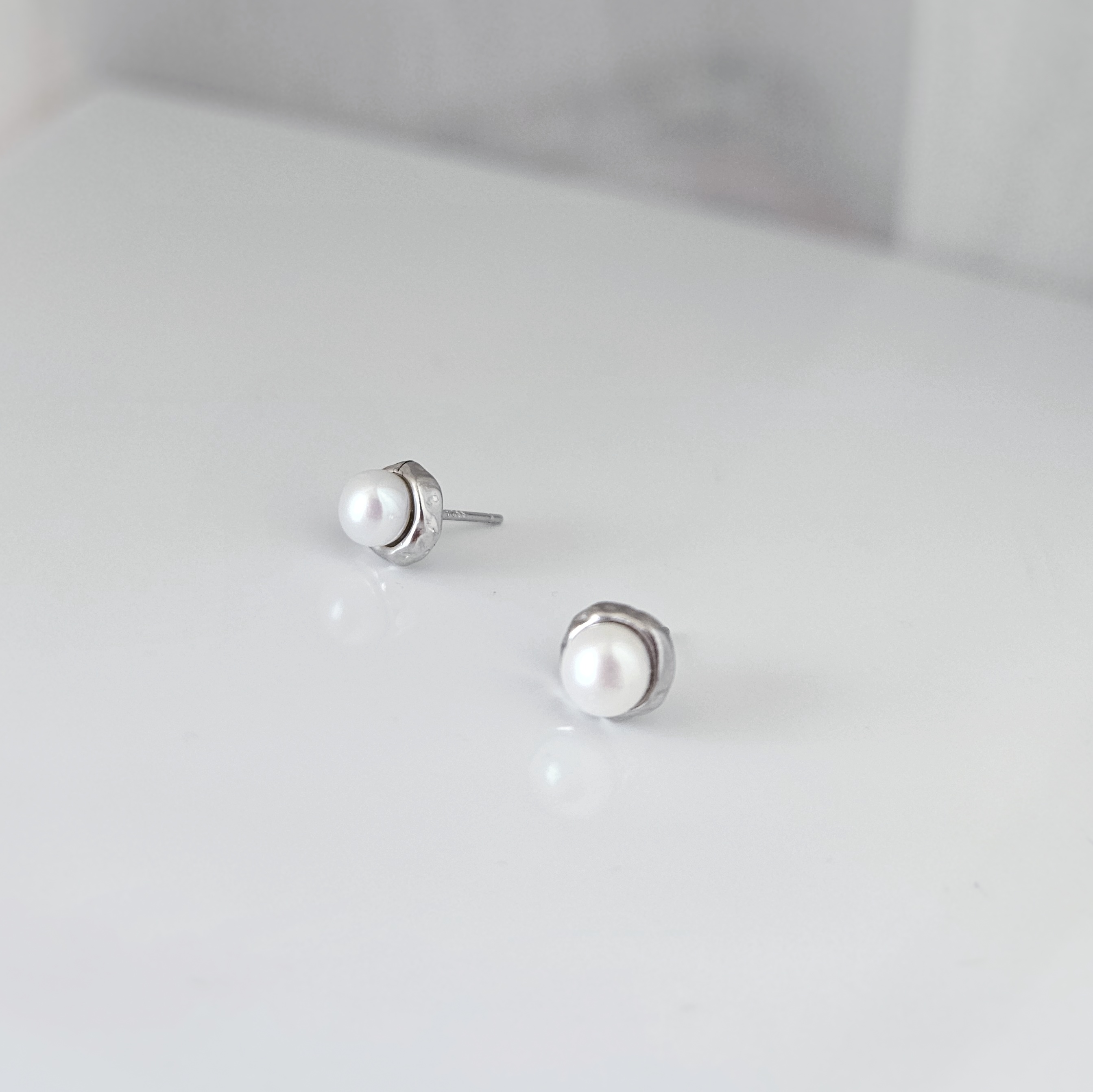 'Pearl silver' auskarai | 925 sidabras 