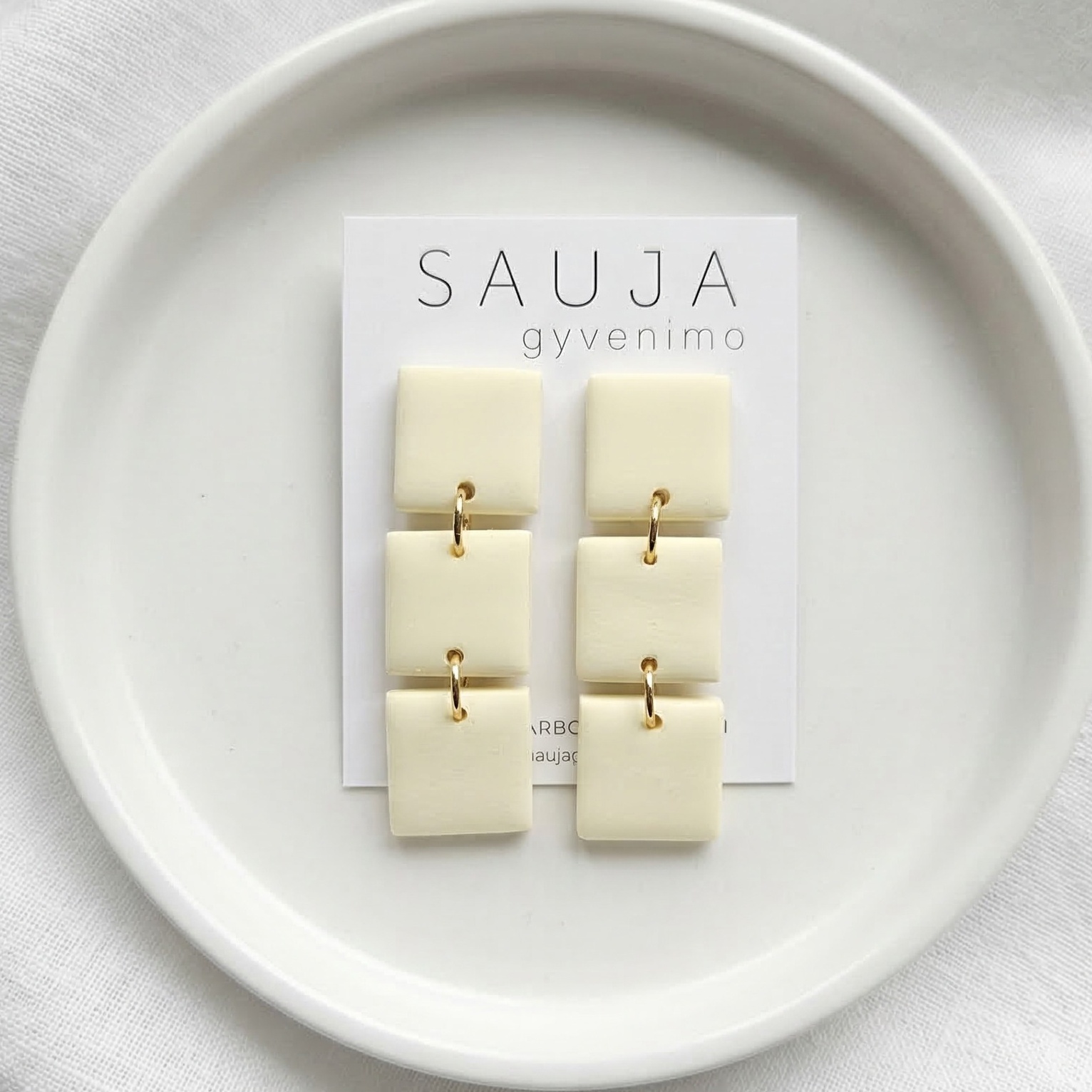 'Square matt' auskarai