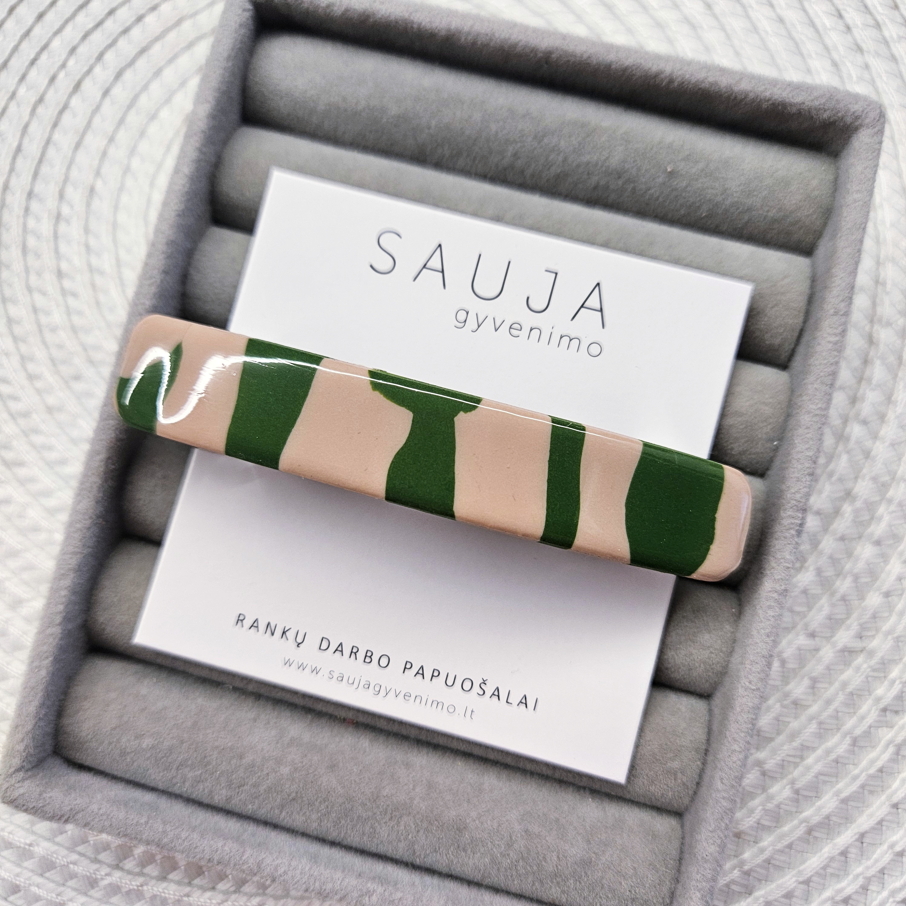 'Crema/green' segtukas 8 cm