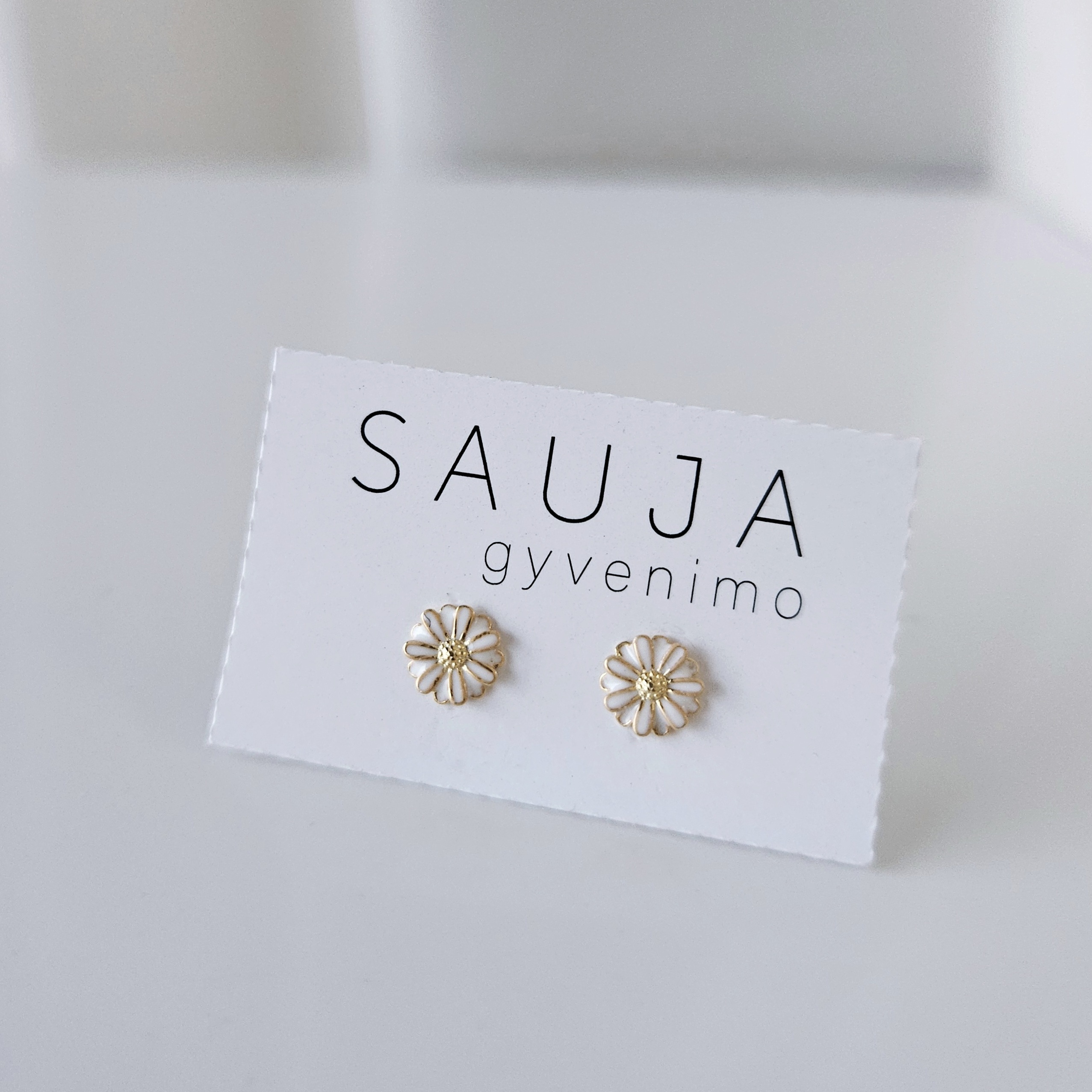 'White flower' auskarai | 925 sidabras 