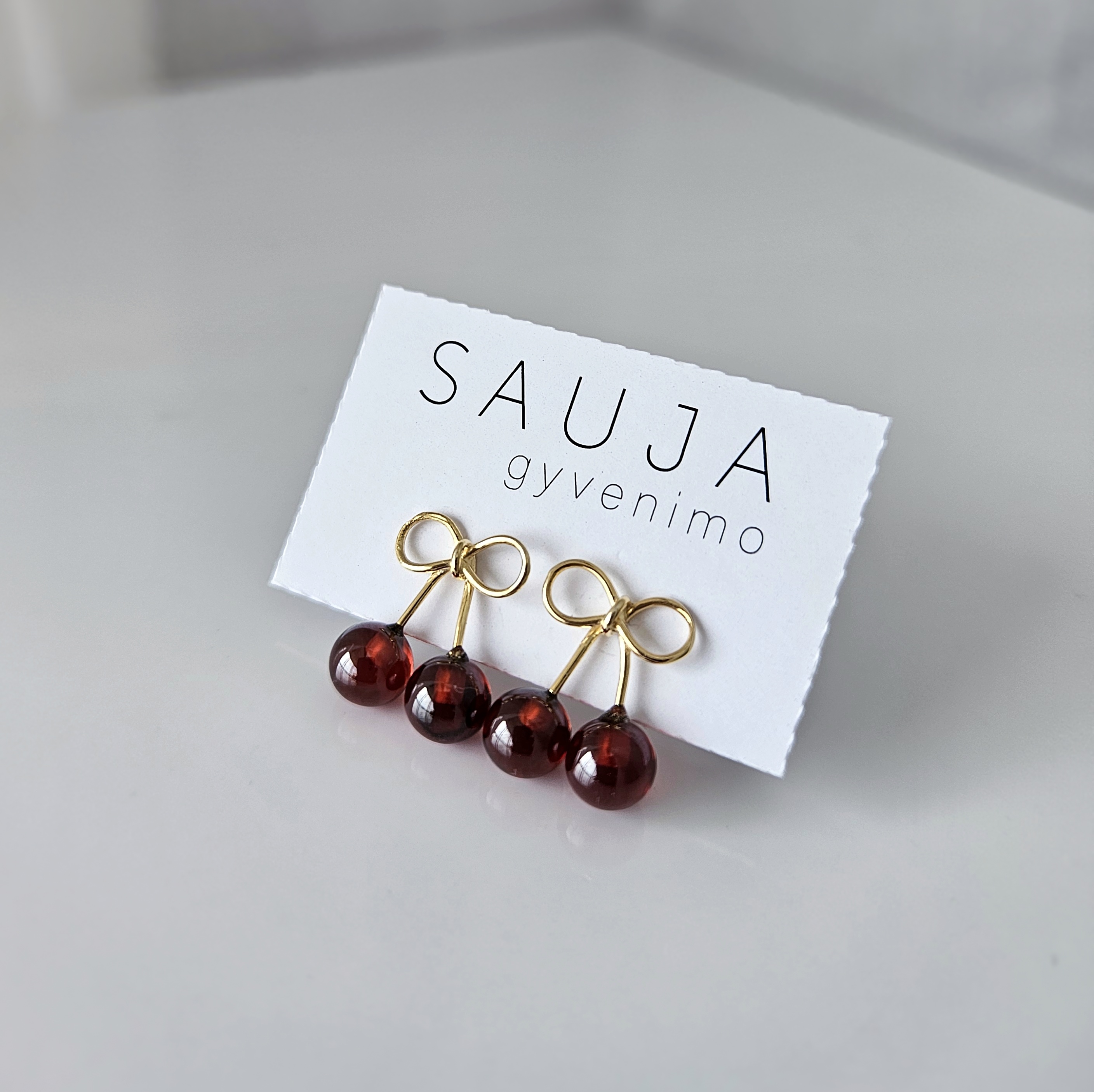 'Cherry II' auskarai | 925 sidabras 