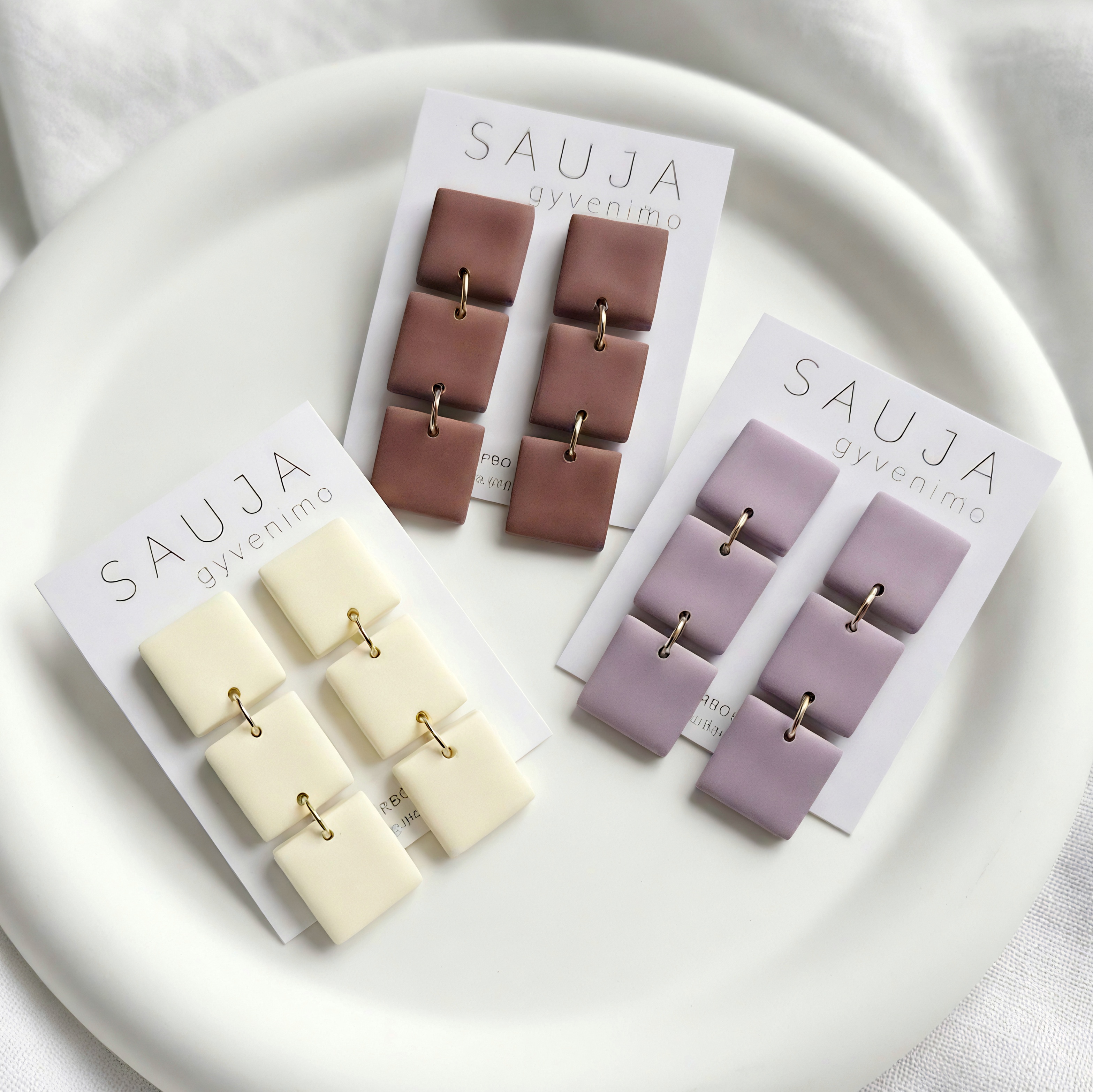 'Square matt' auskarai