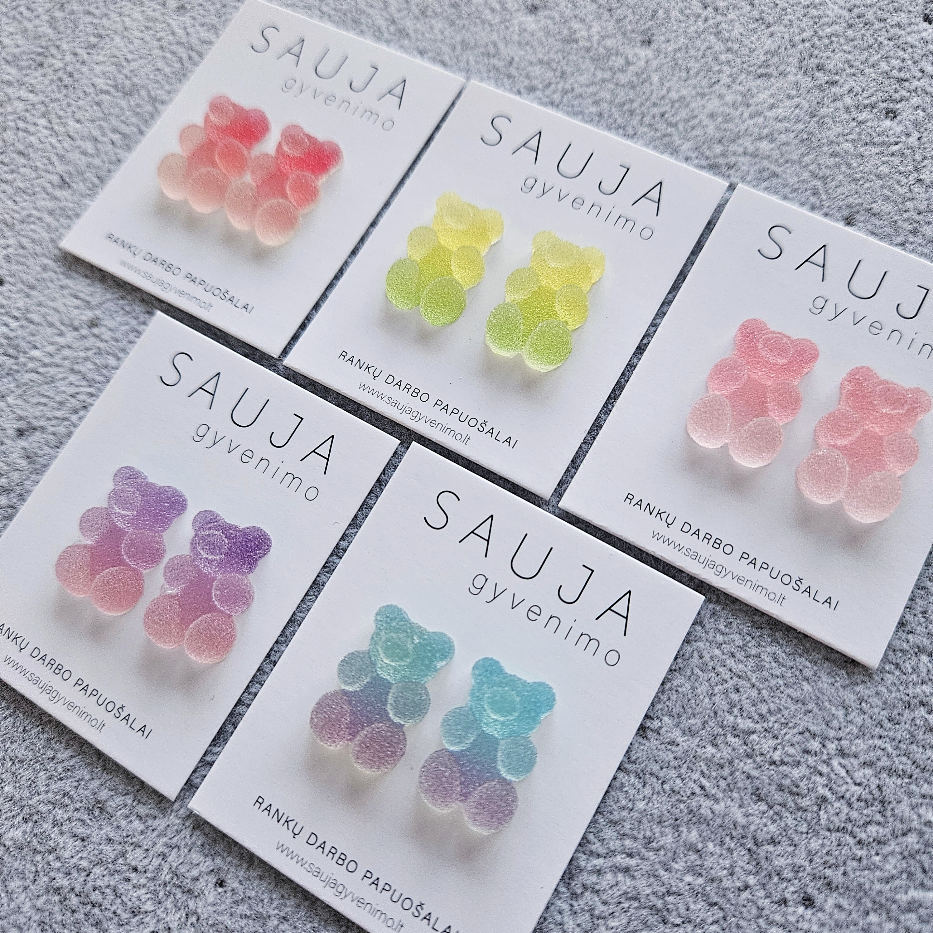 'Gummy bear' auskarai