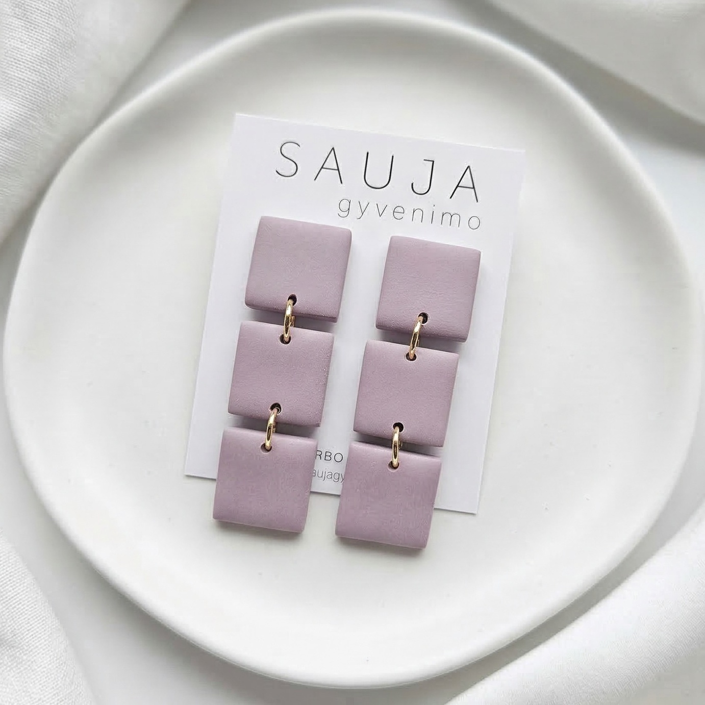 'Square matt' auskarai