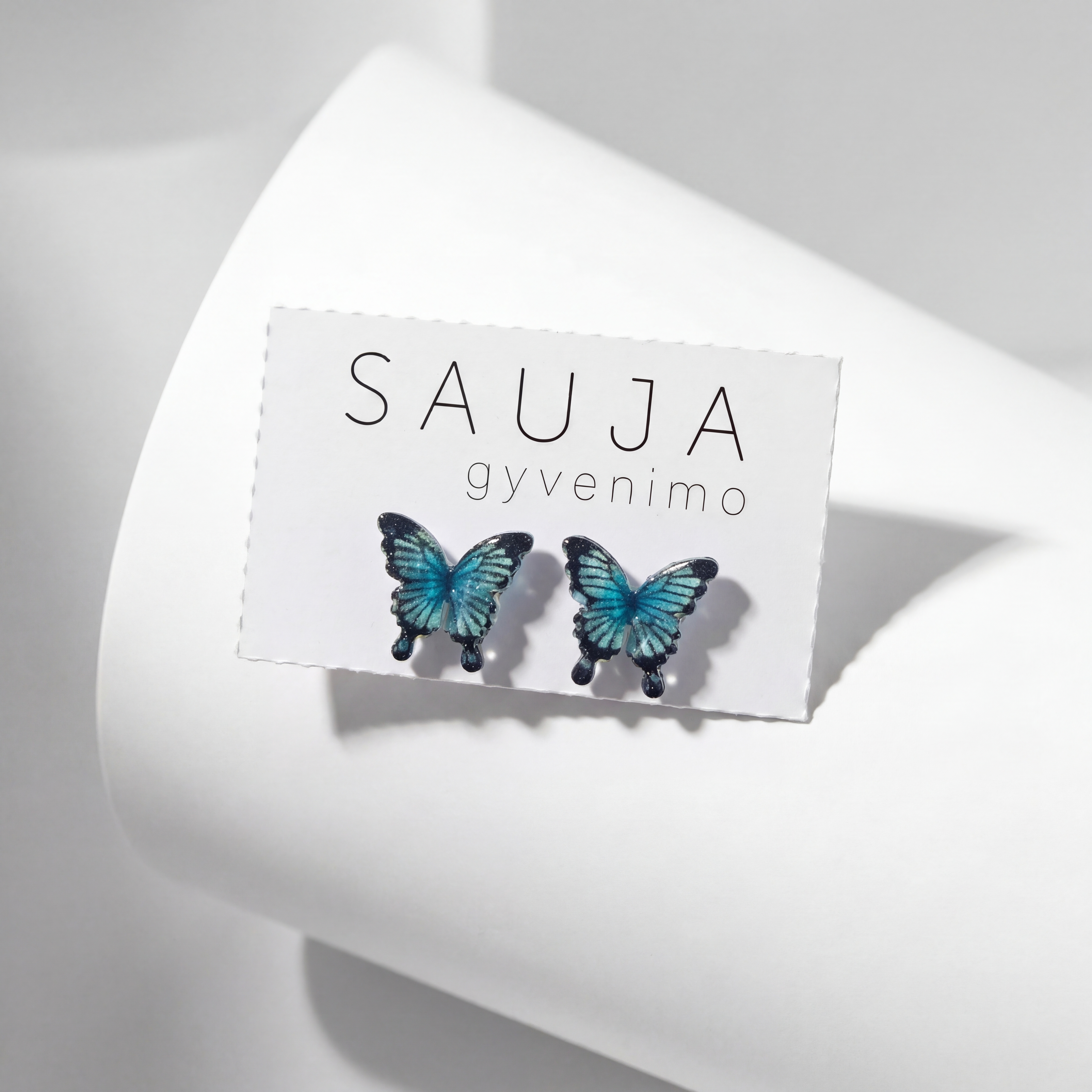 'Blue butterfly' auskarai