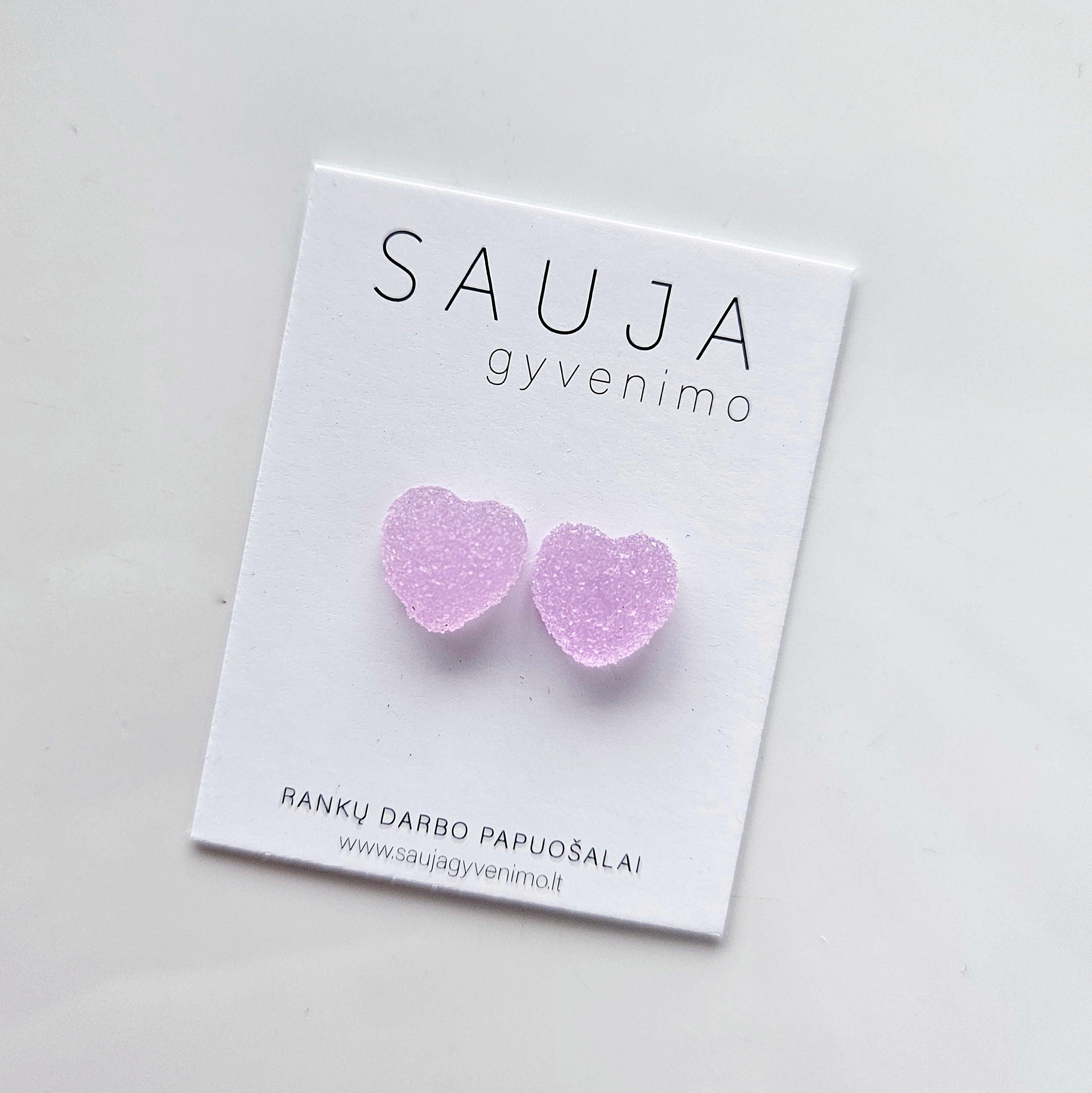 'Gummy heart' auskarai