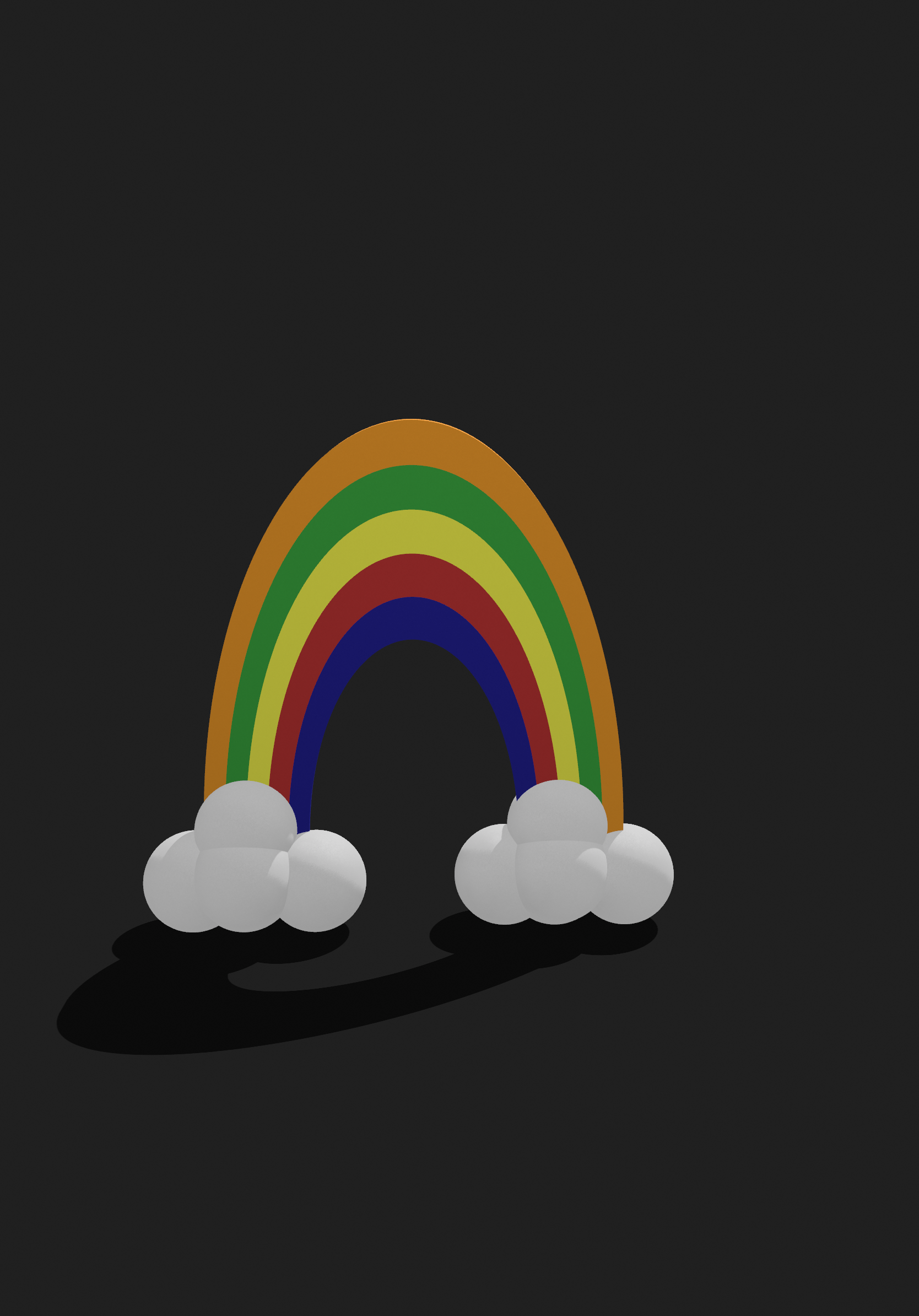 Rainbow & Cloud 3D Object
