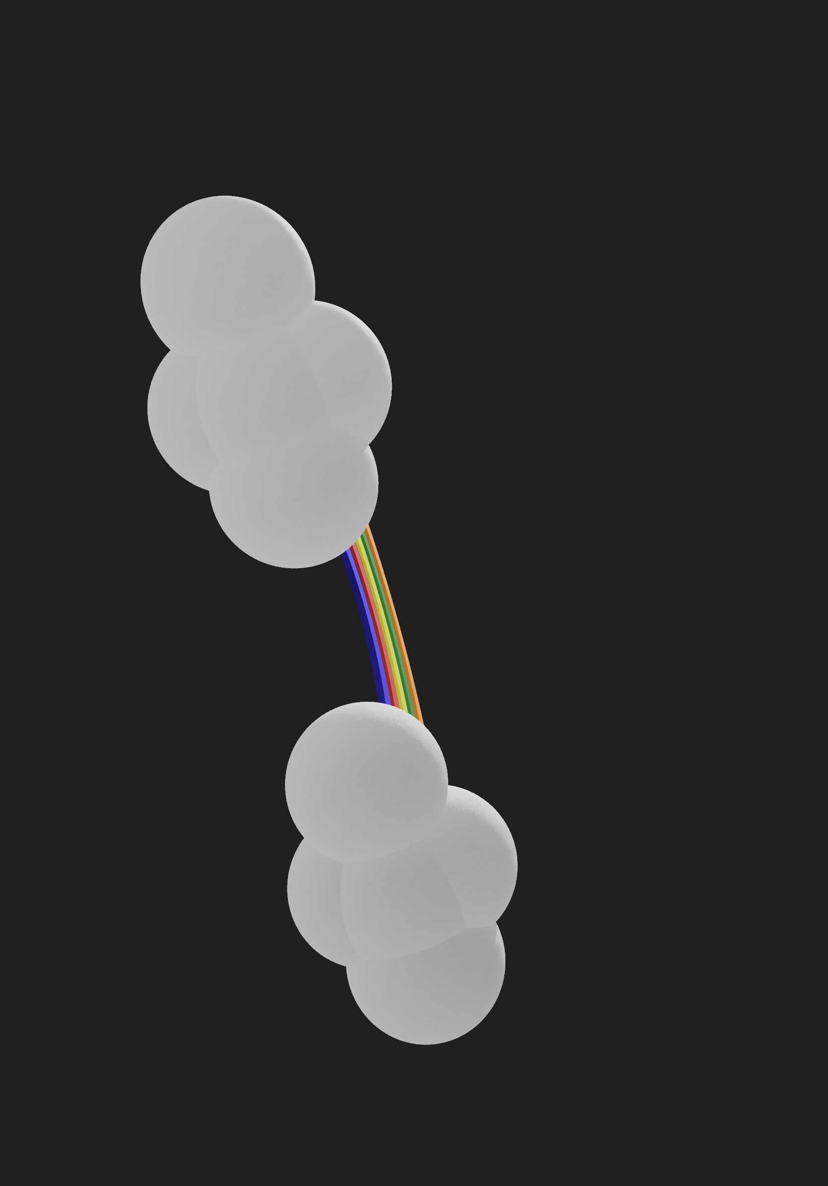 Rainbow & Cloud 3D Object