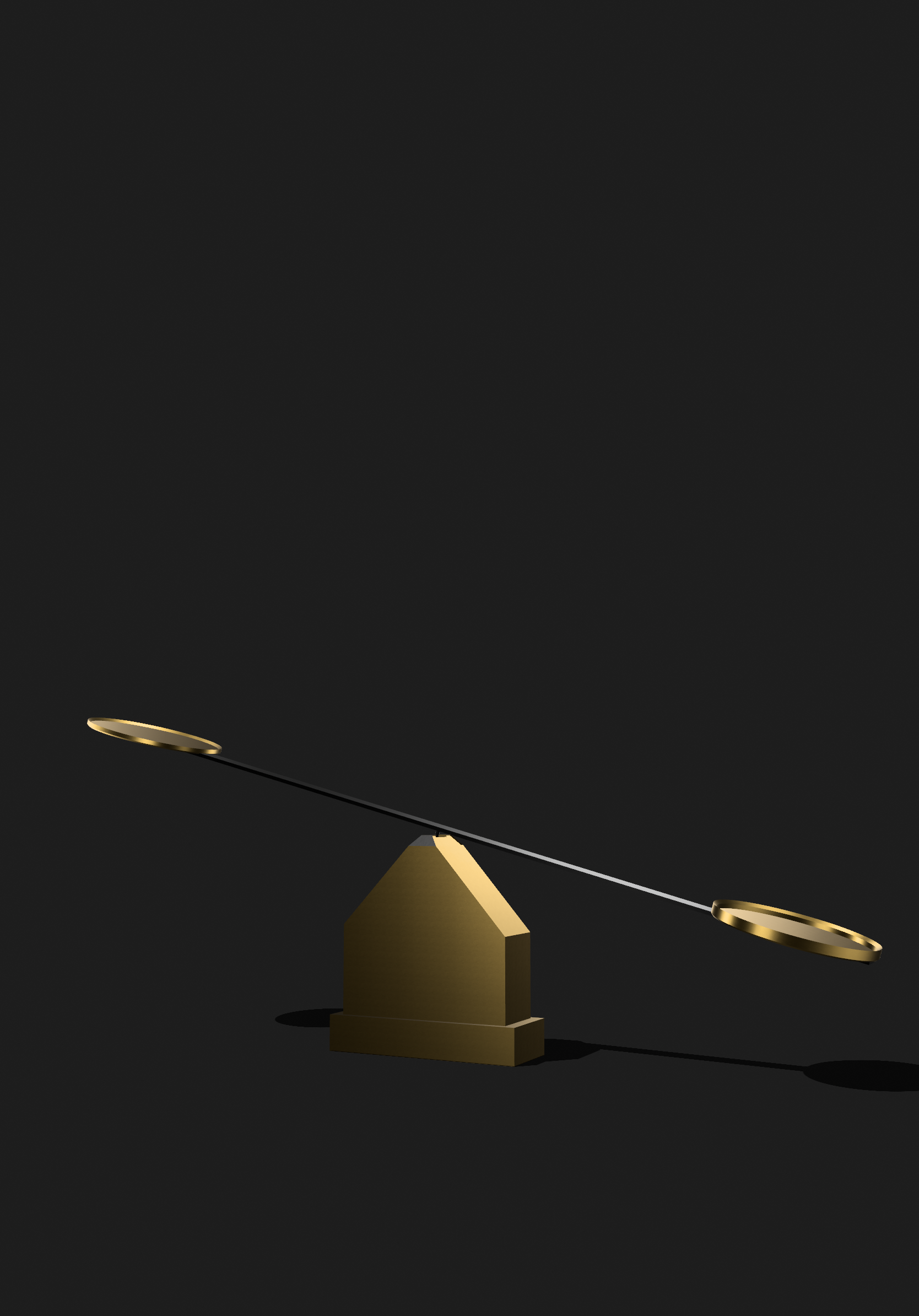 Gold Scale 3D Object