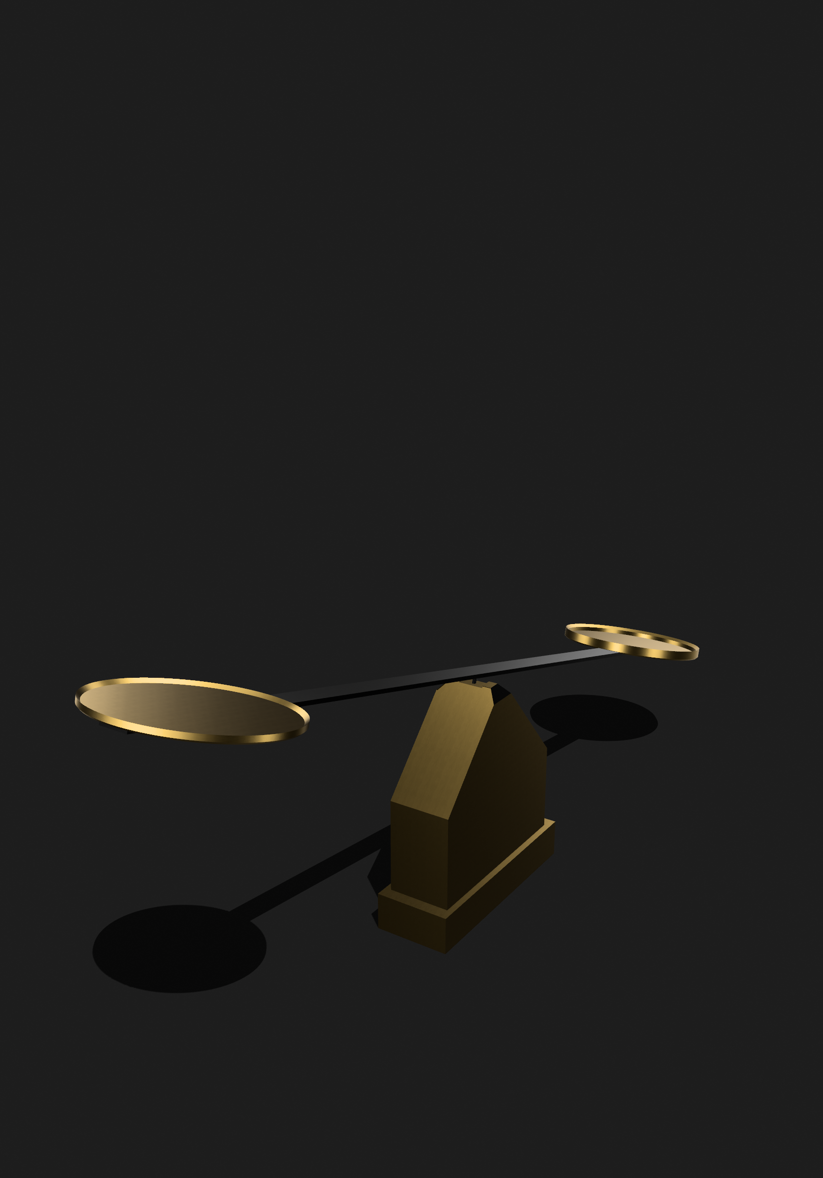 Gold Scale 3D Object