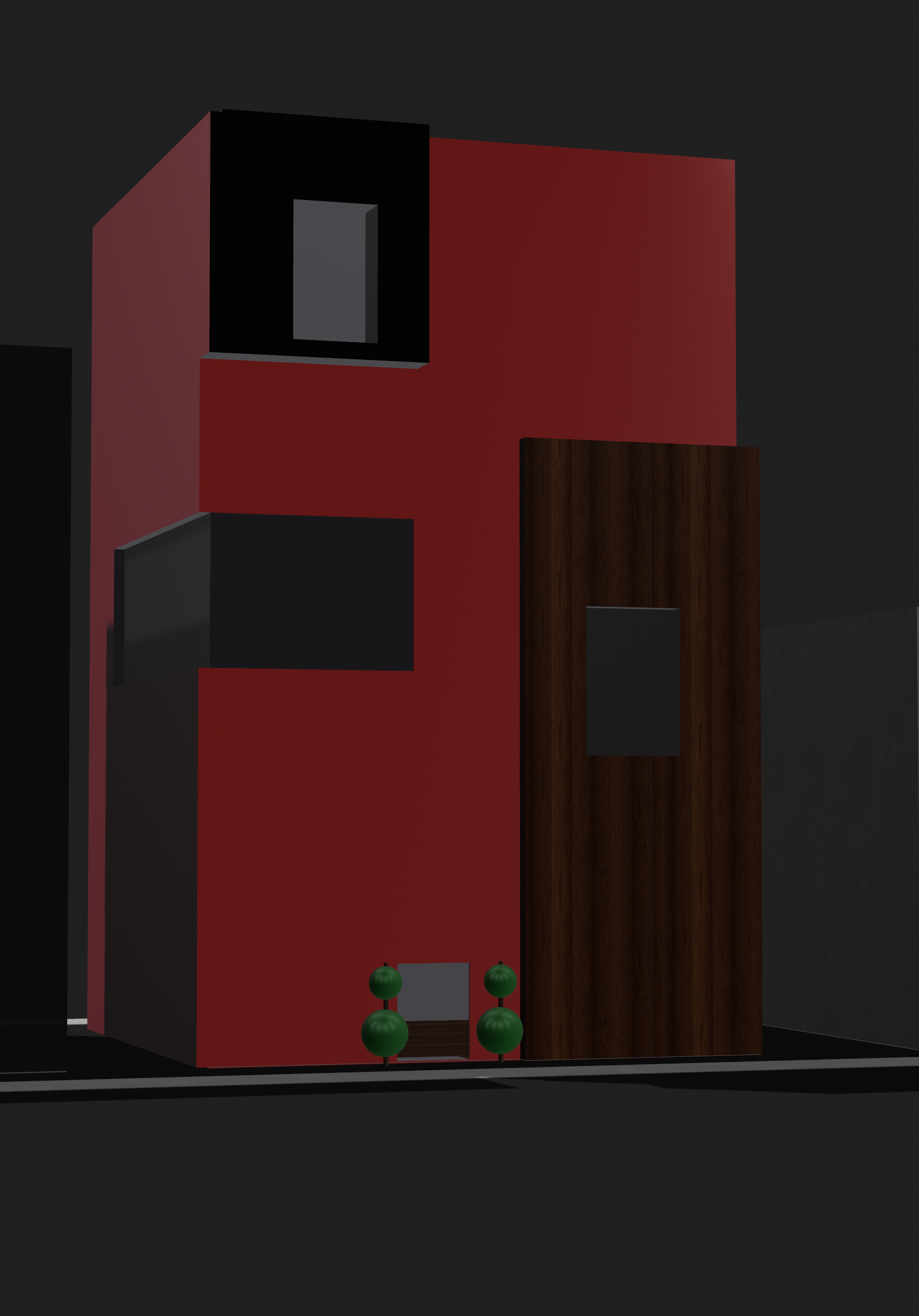 City Block & Sun 3D Environment Object