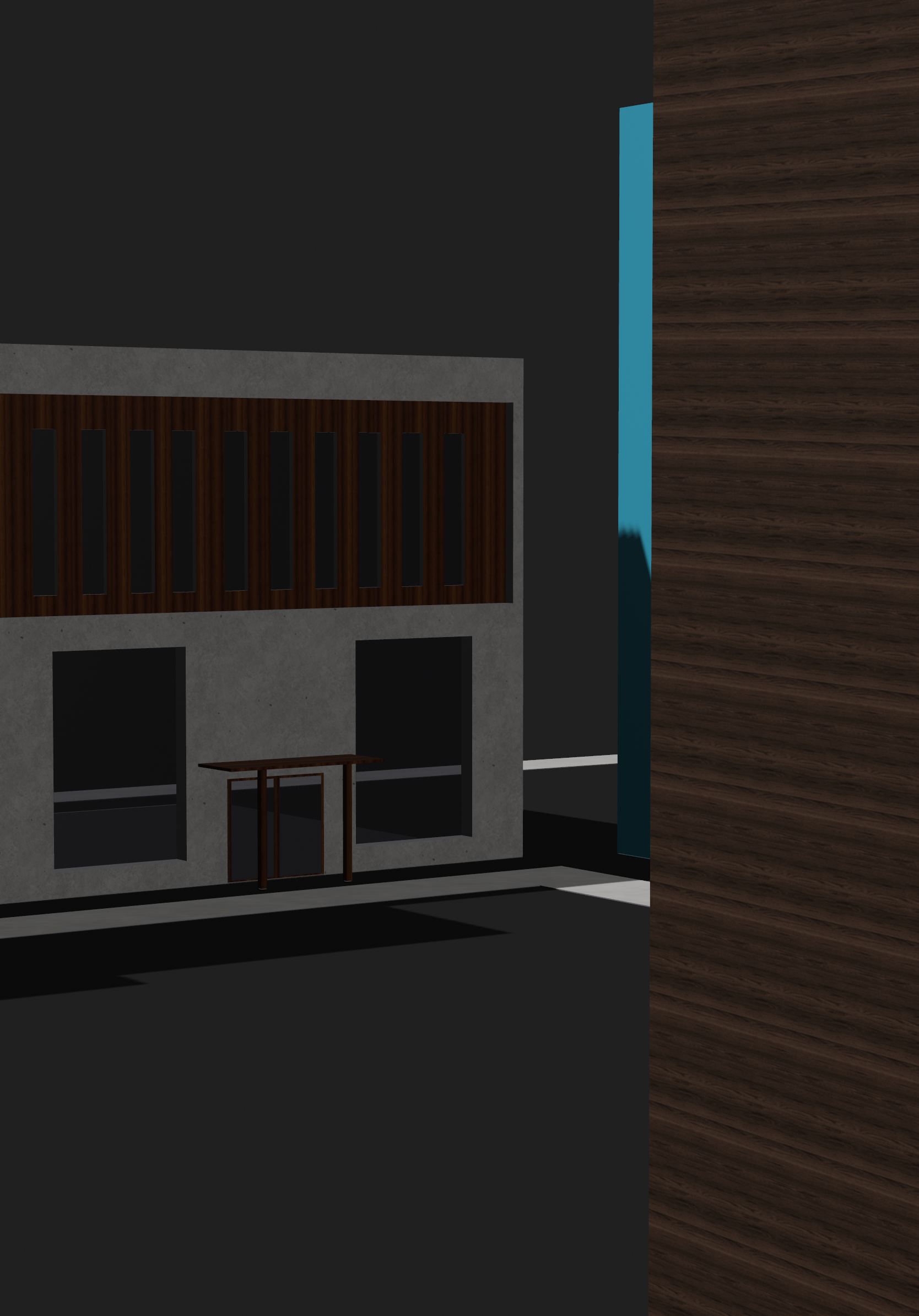 City Block & Sun 3D Environment Object
