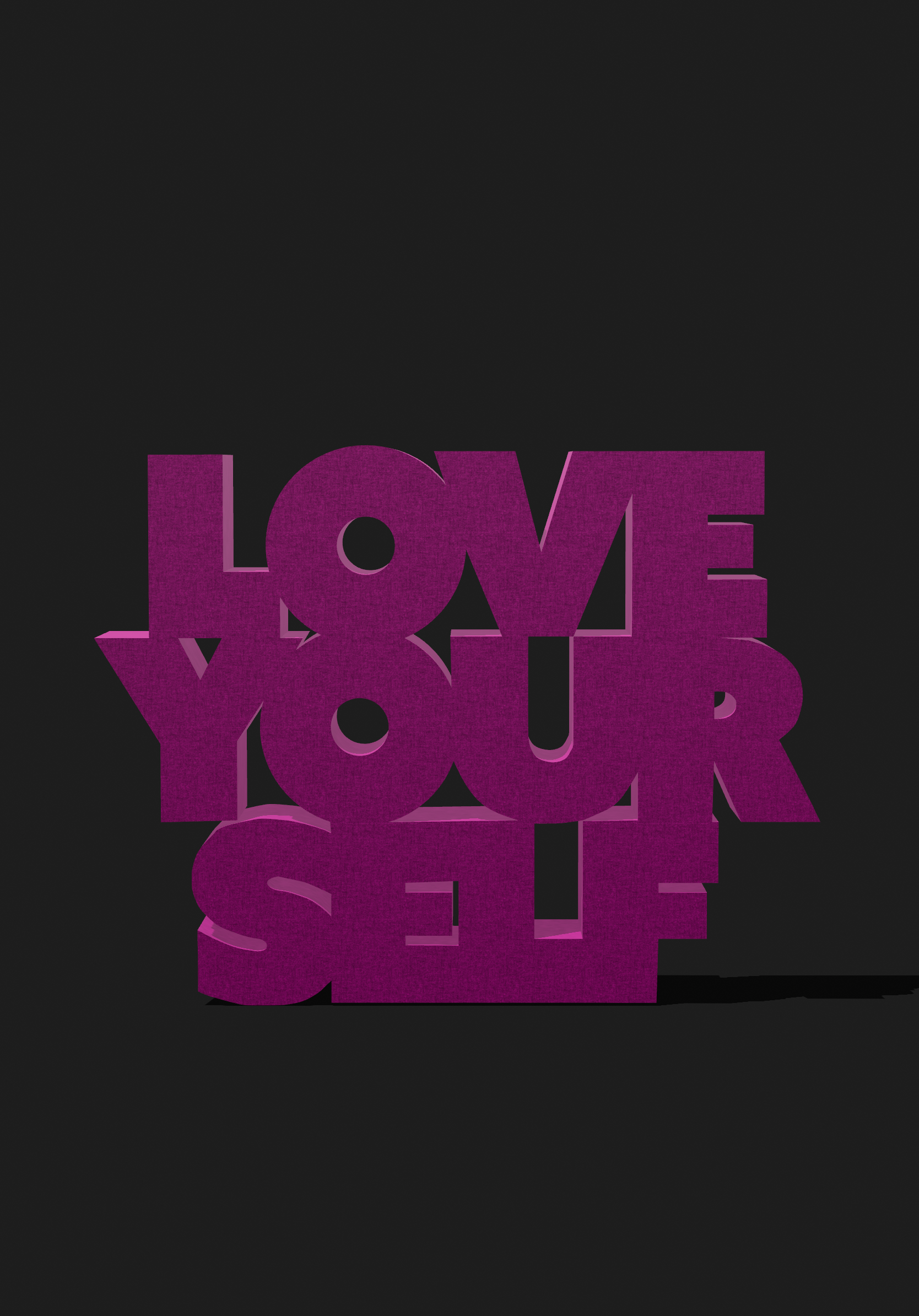 3 Word Phrase 3D Object Customized