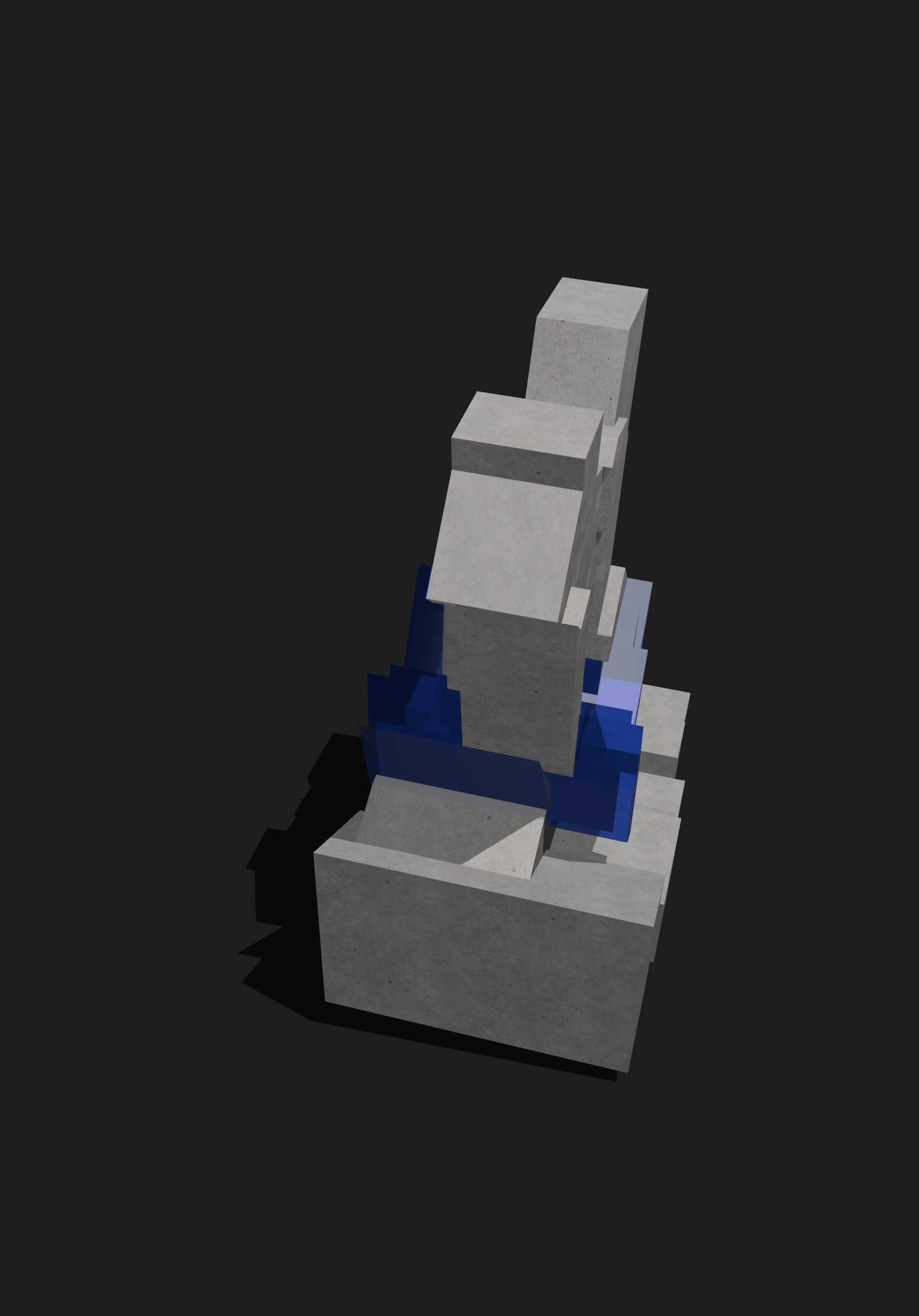 Rock Blue Crystal 3D Object