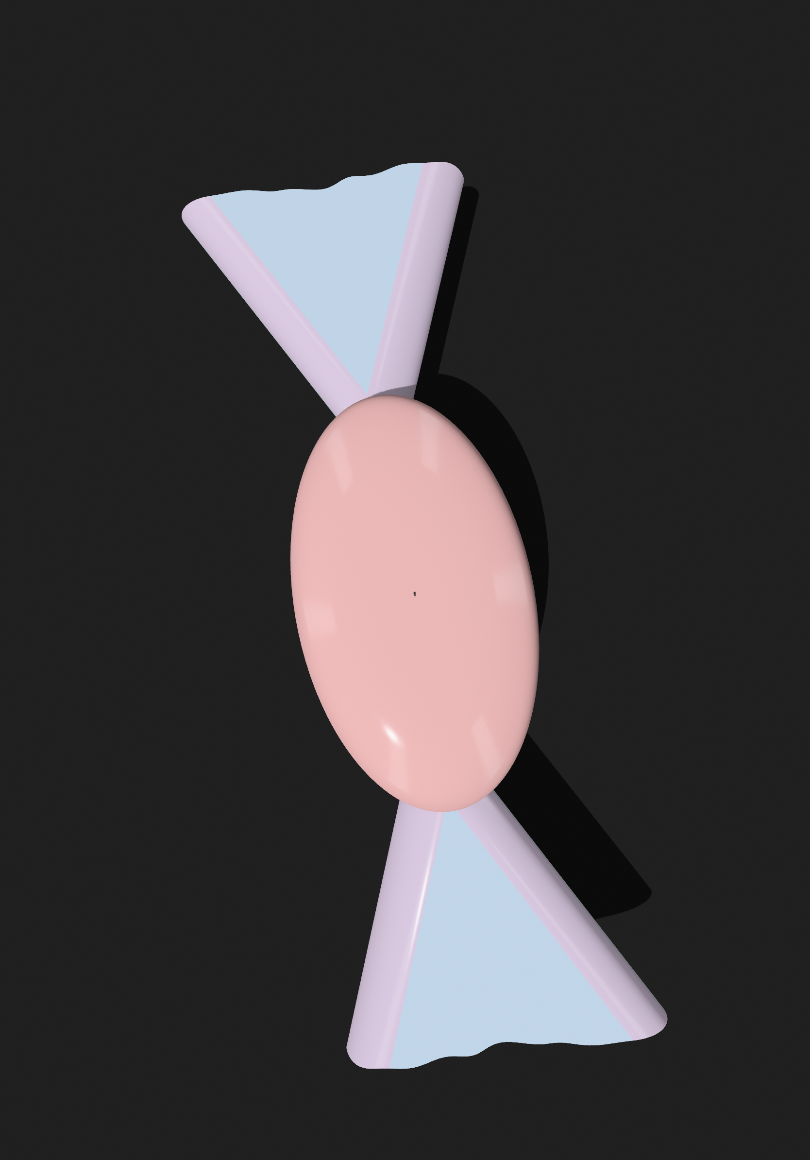 Pink Pastel Candy Wrapper 3D Object