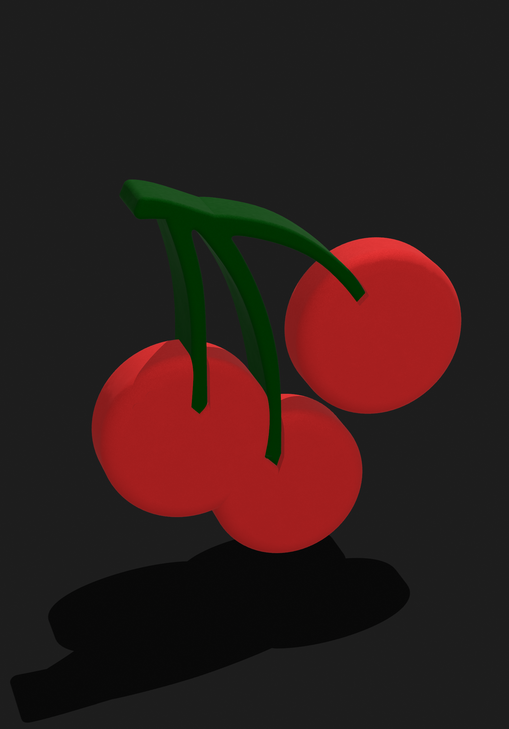 Cherry Bunch Kawaii 3D Object