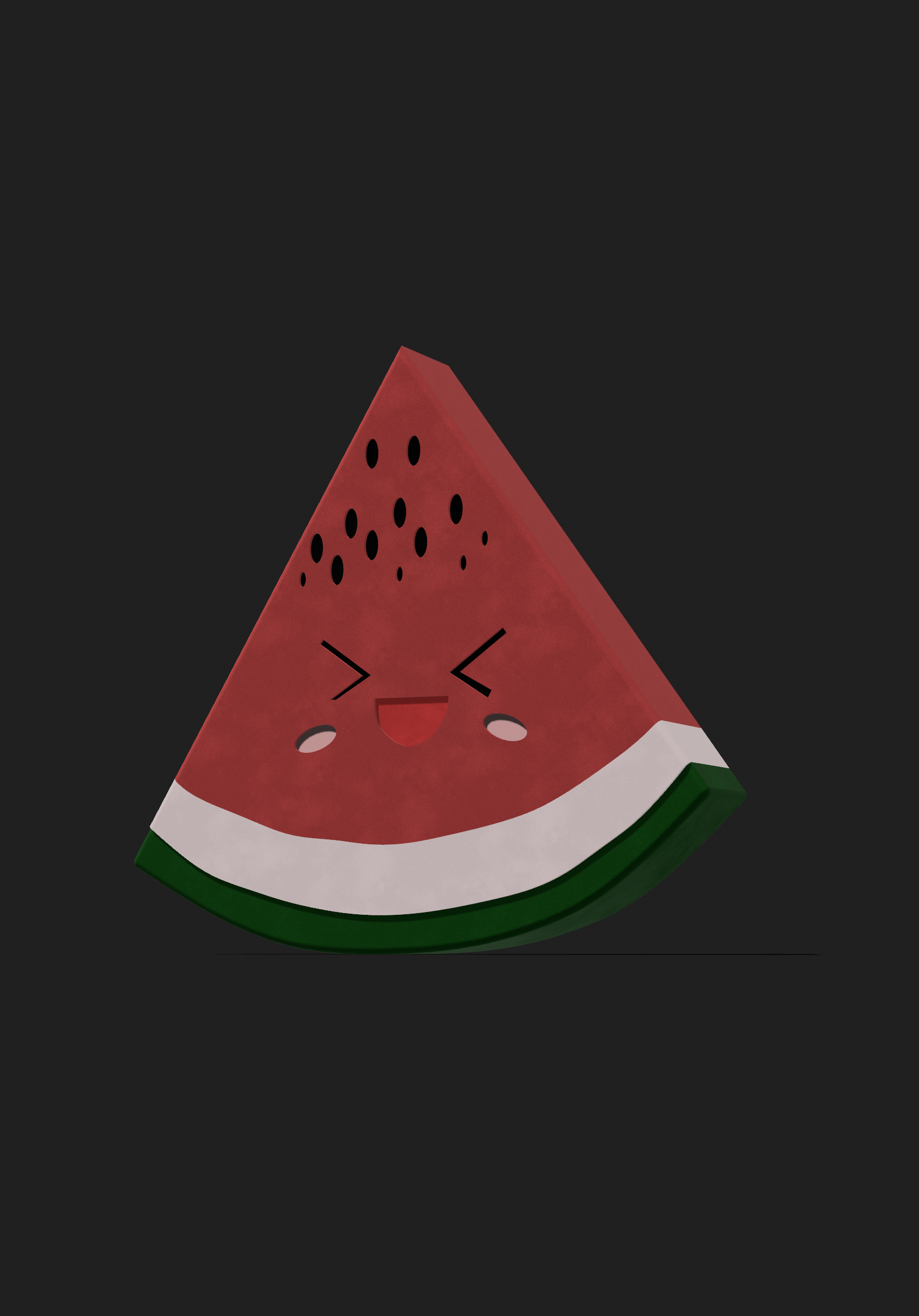 Watermelon Kawaii 3D Object