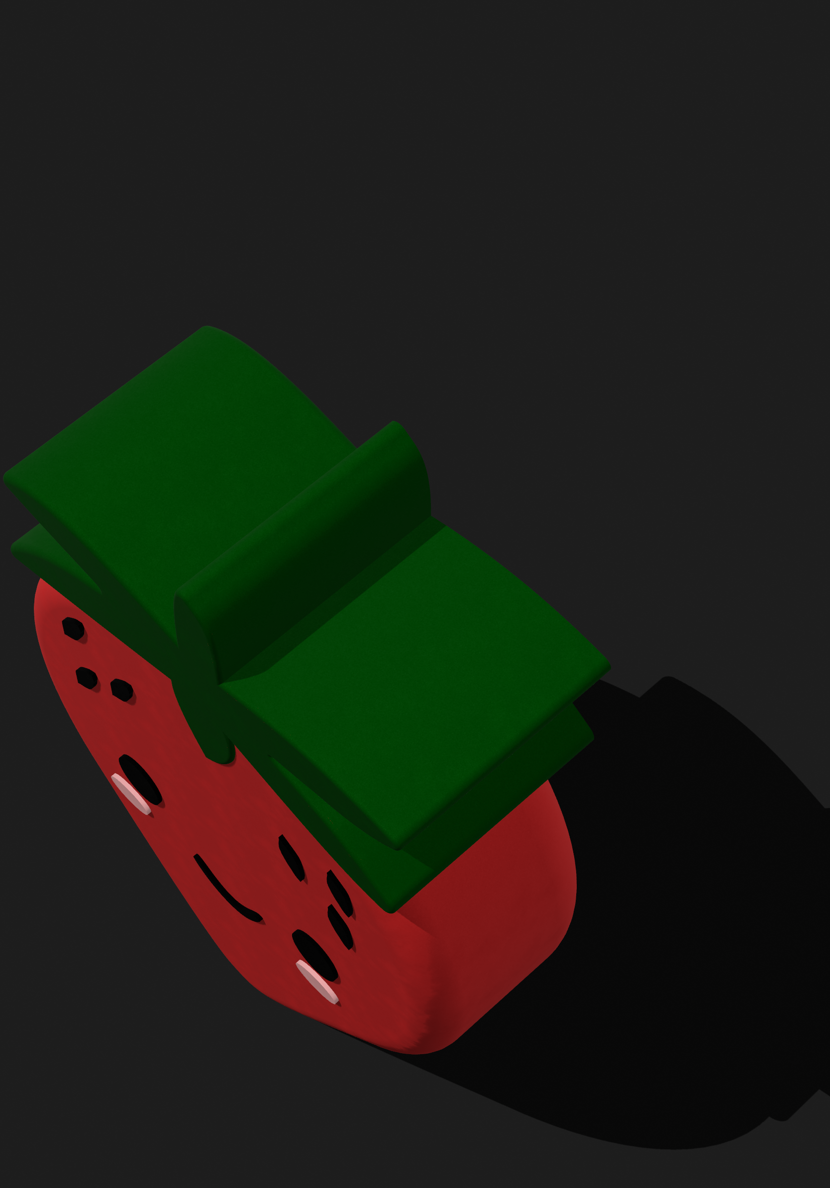 Strawberry Kawaii 3D Object