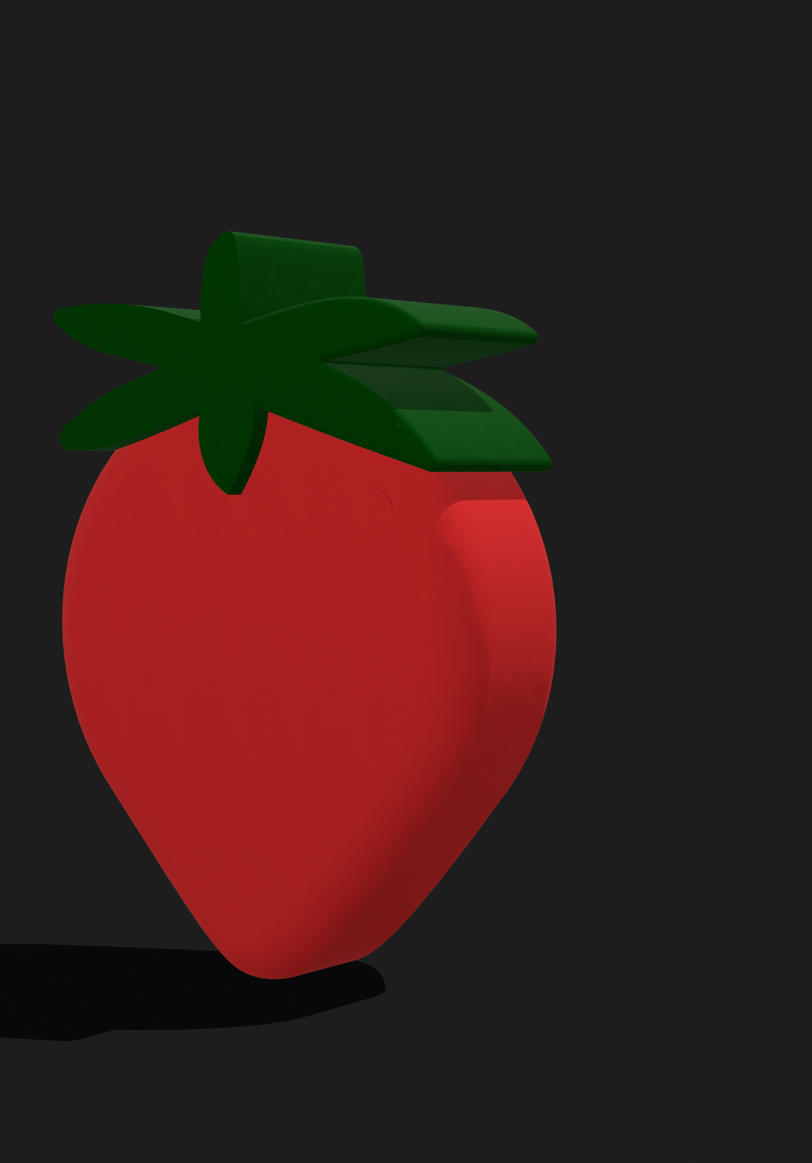Strawberry Kawaii 3D Object