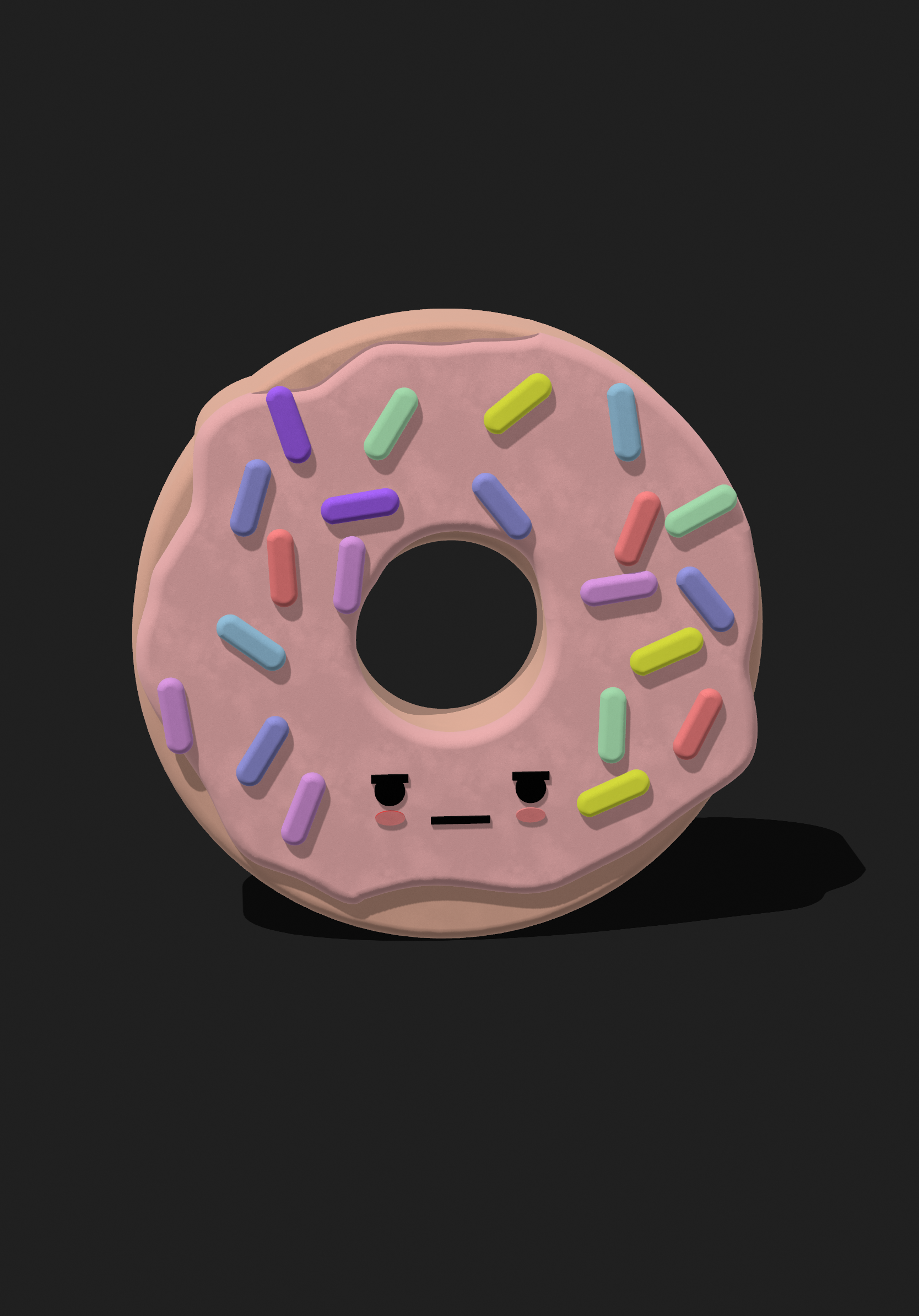 Donut Kawaii 3D Object