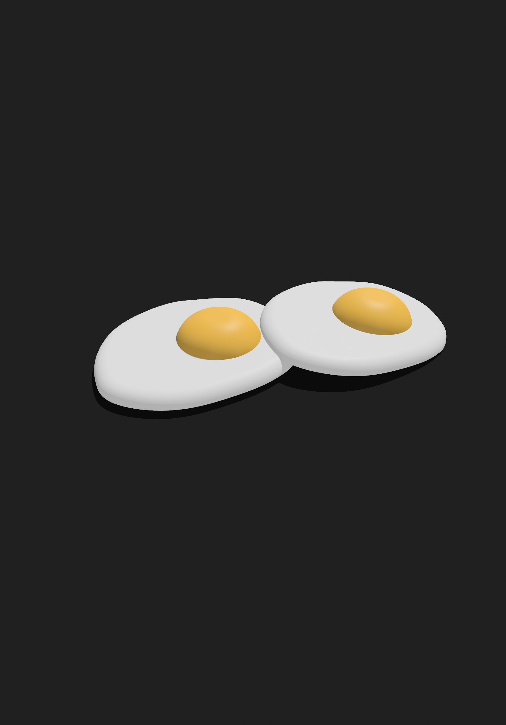 Sunny Side Up Egg Virtual 3D Object