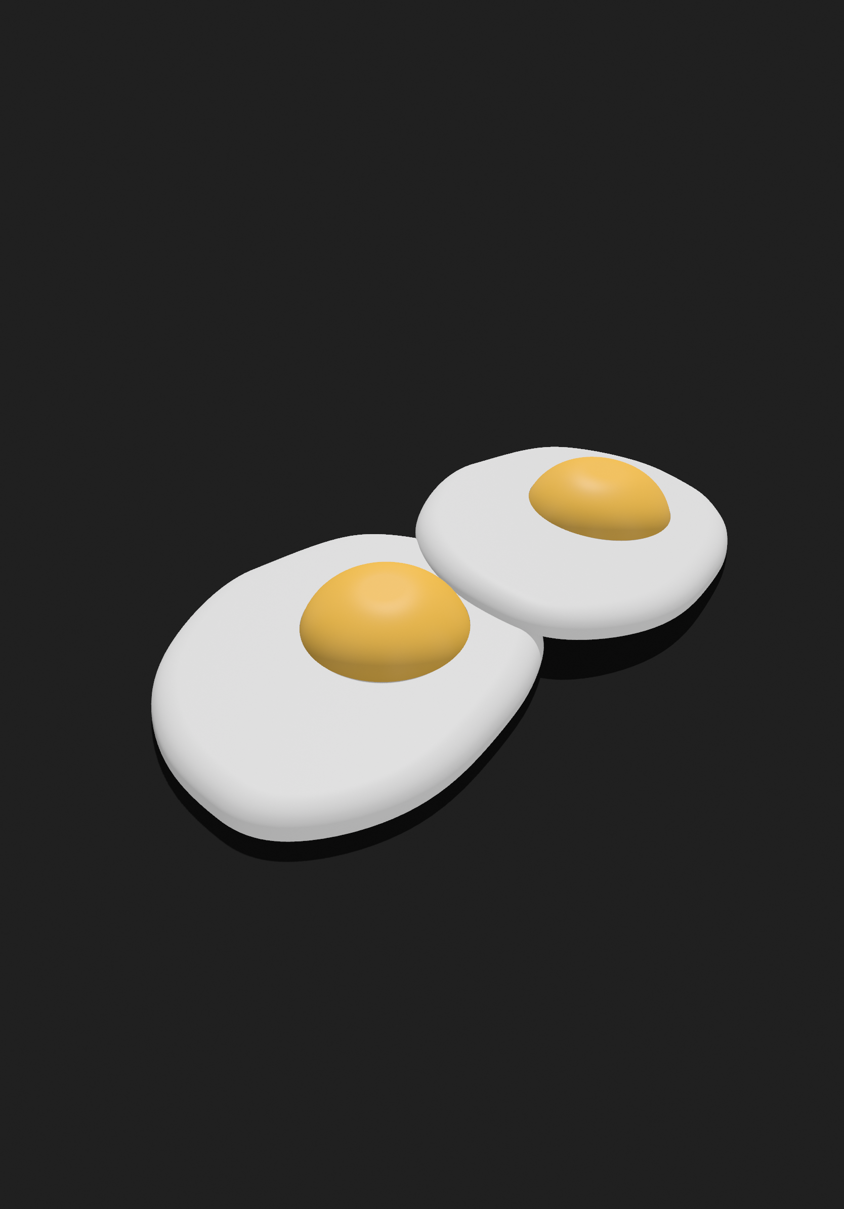 Sunny Side Up Egg Virtual 3D Object