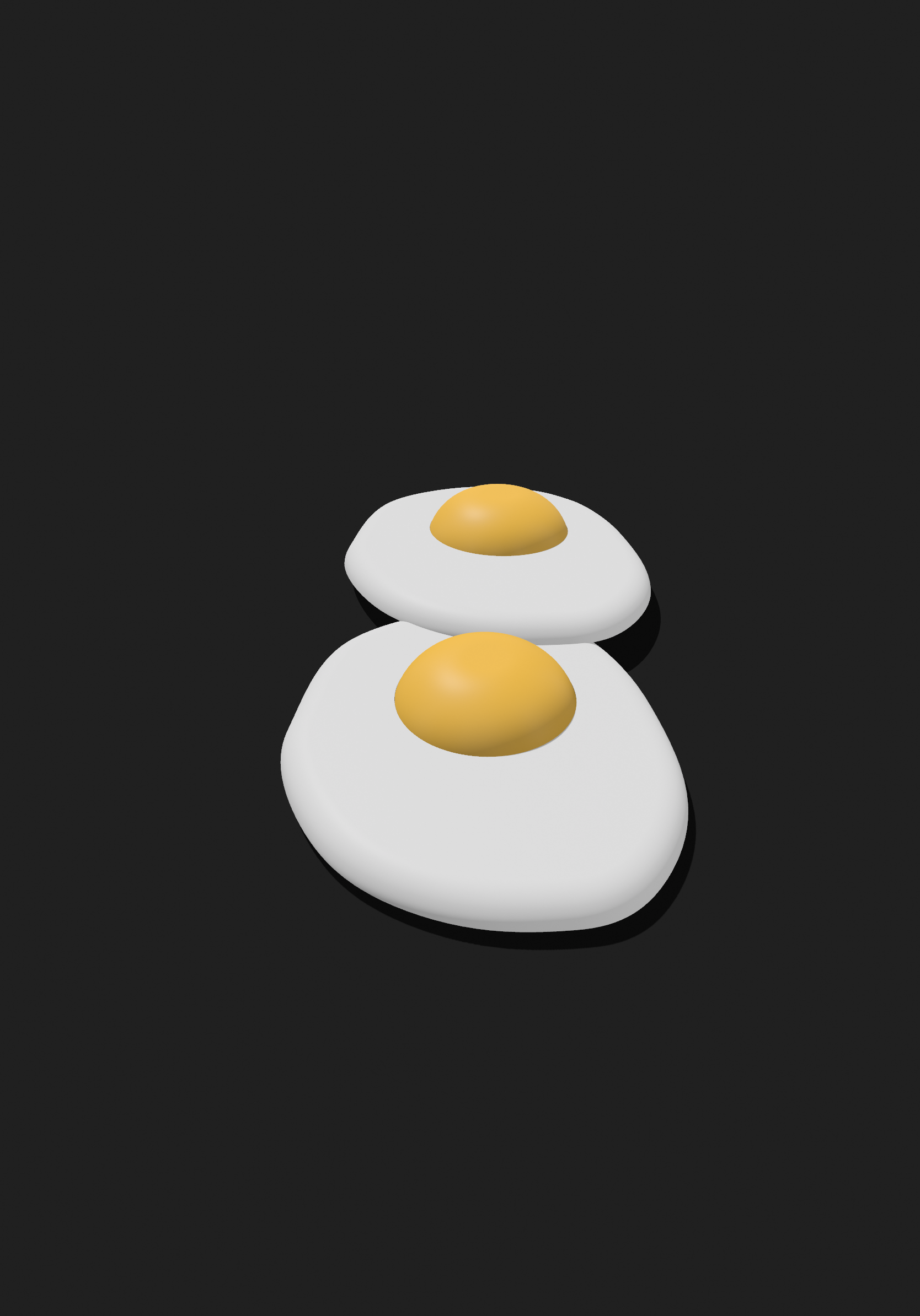 Sunny Side Up Egg Virtual 3D Object