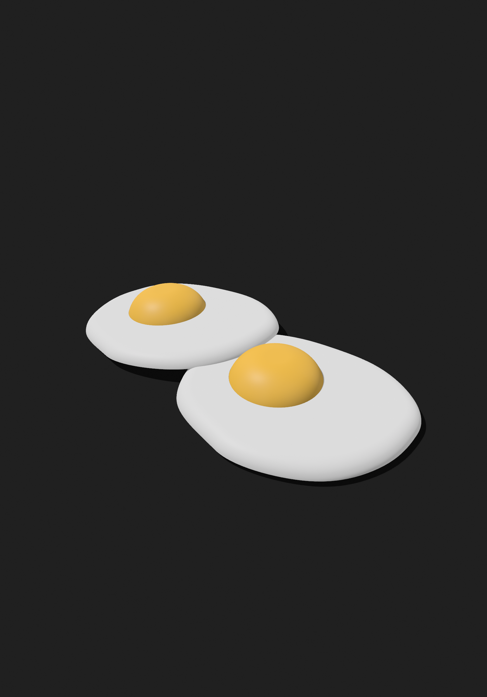 Sunny Side Up Egg Virtual 3D Object
