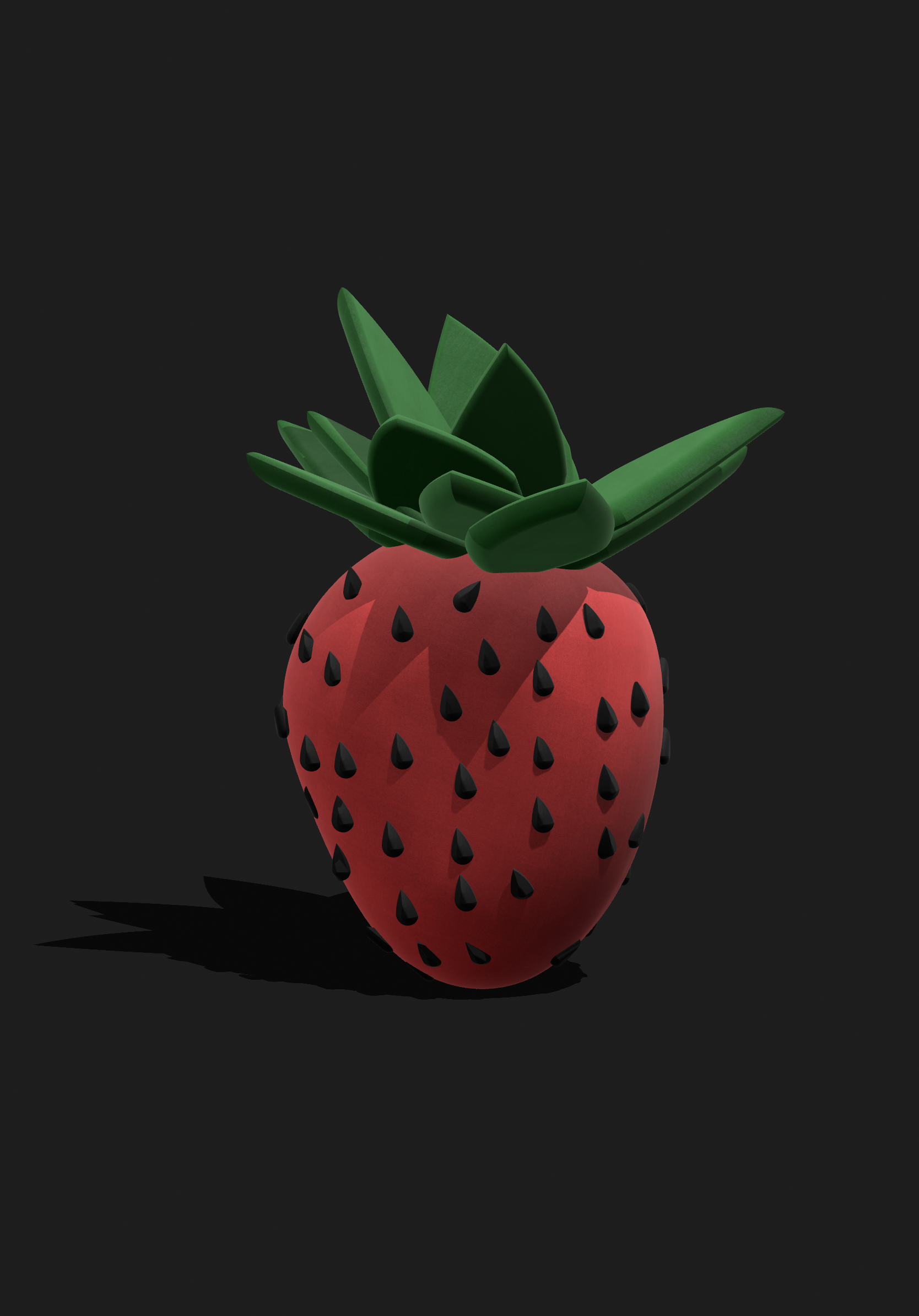Virtual Reality Strawberry 3D Object